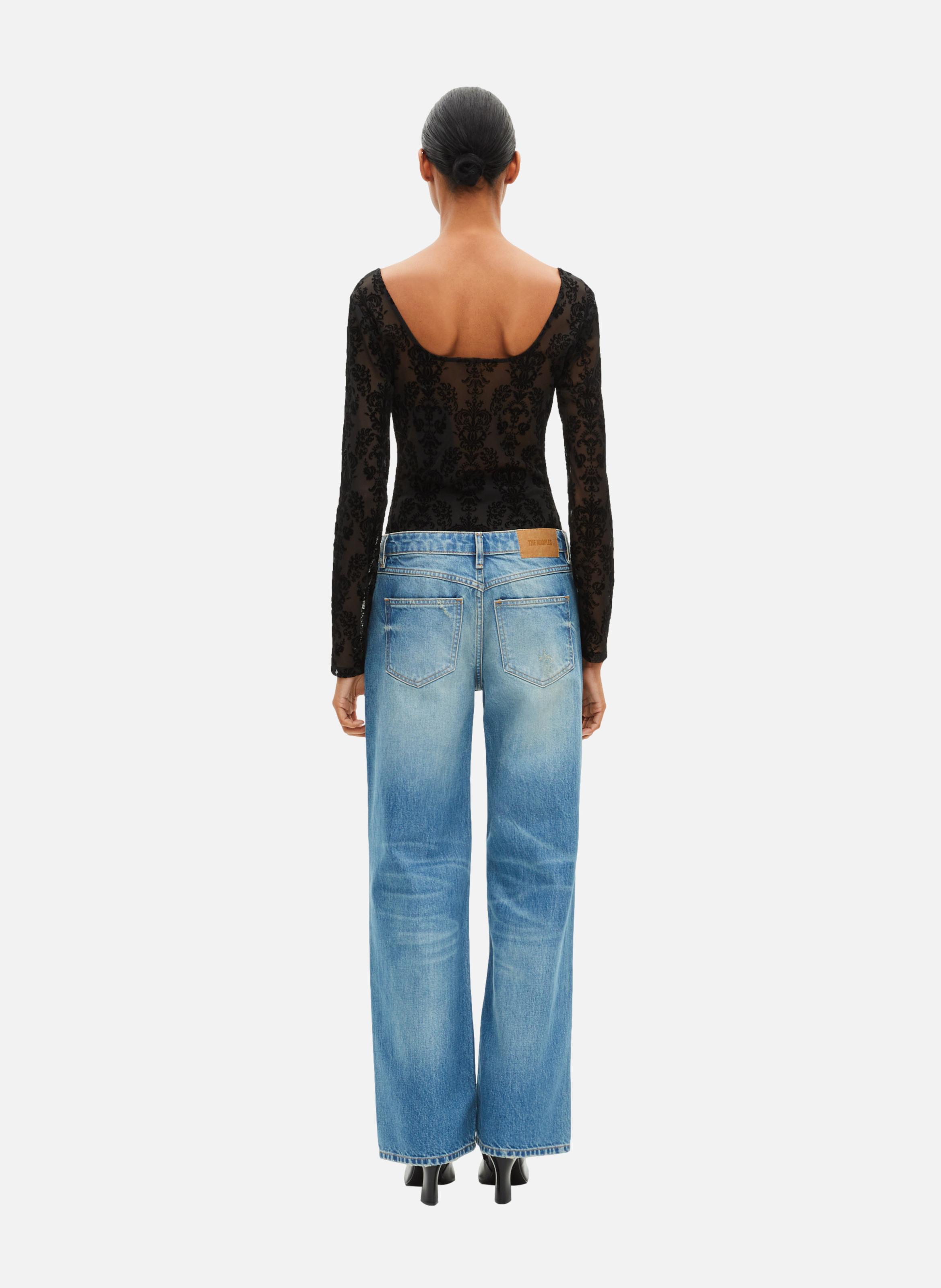 Body en mesh avec flocages THE KOOPLES Noir