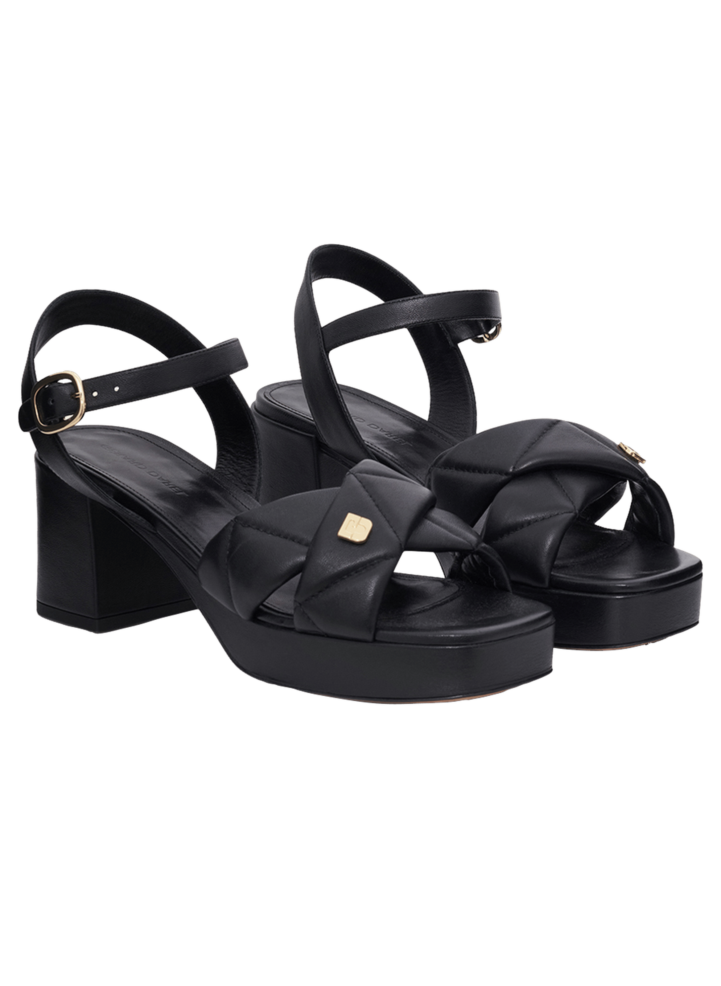 Sandales Femme Laretti - Dessus Cuir Noir - Taille EUR 35 - Occasion Très Bon État