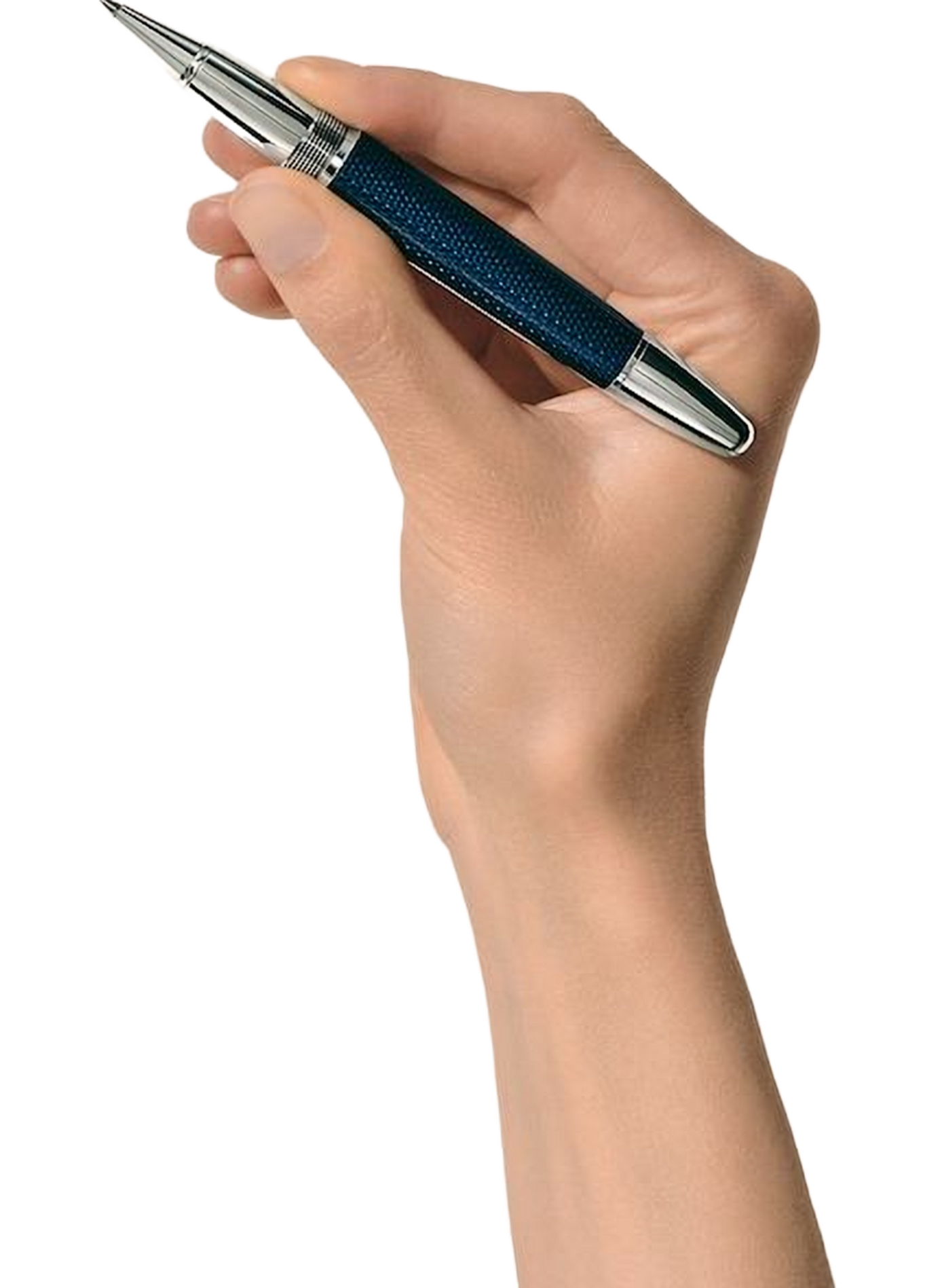 Stylo texturé en laque MONTBLANC Bleu