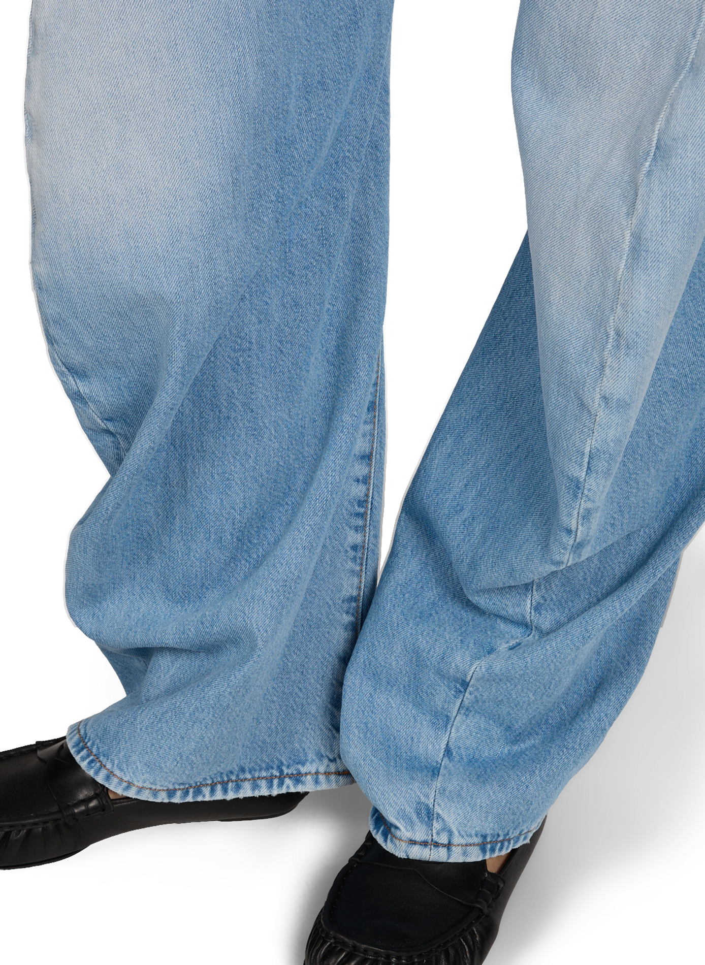 Jeans délavé en coton organique ACNE STUDIOS Bleu