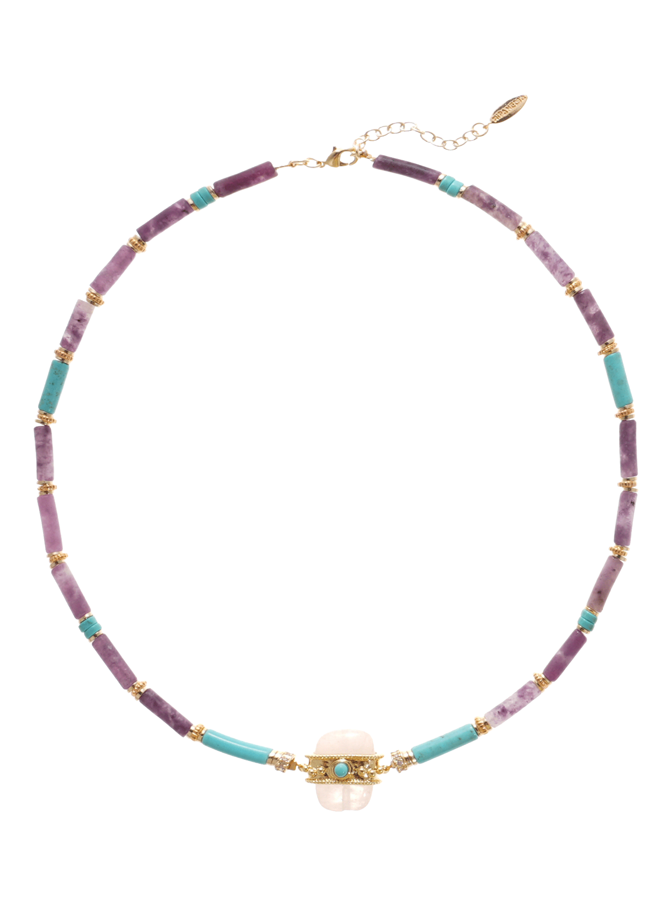 Collier de perles avec pendentif kombou HIPANEMA Violet