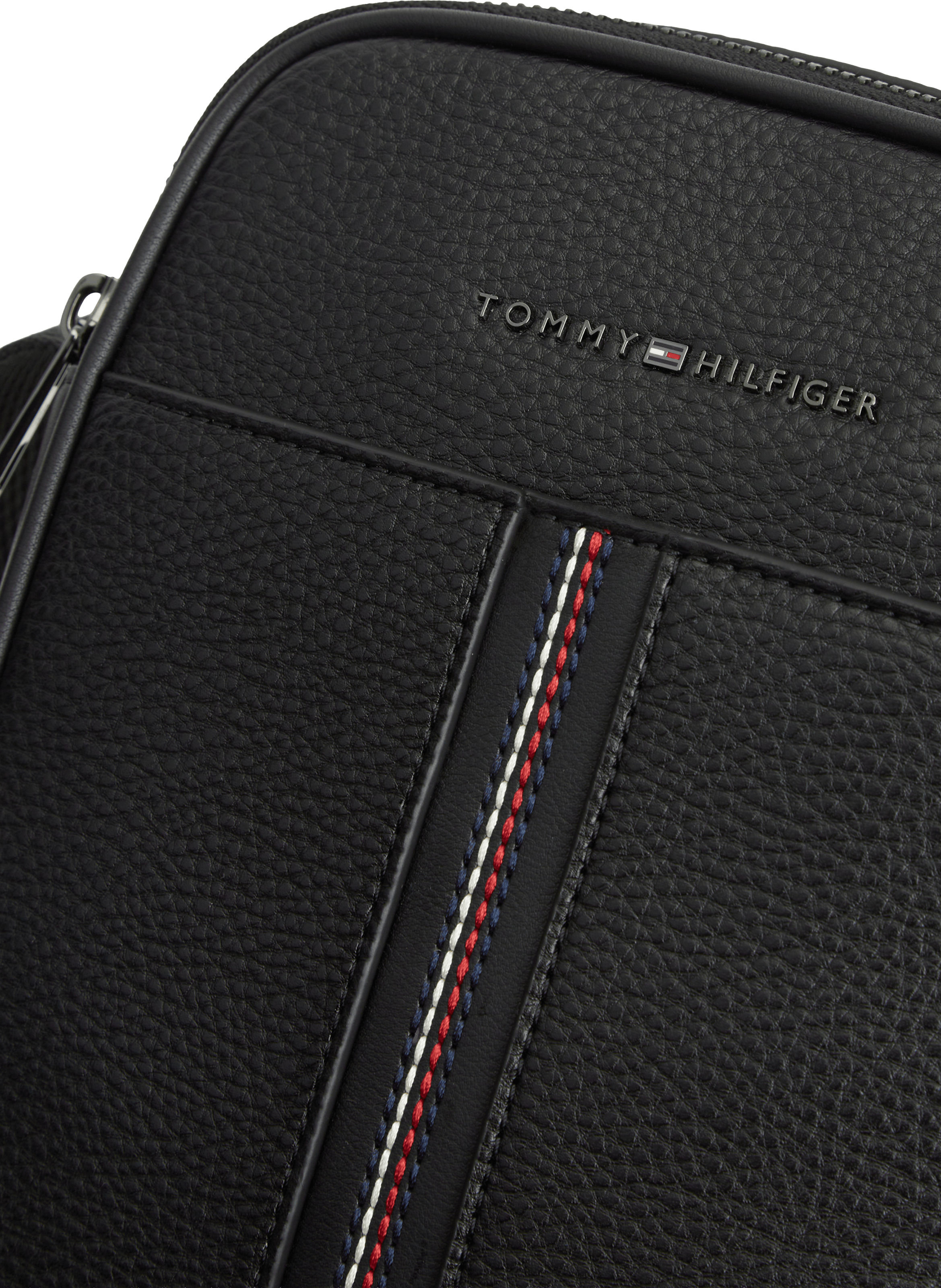 Sac à bandoulière à rayures TOMMY HILFIGER Noir