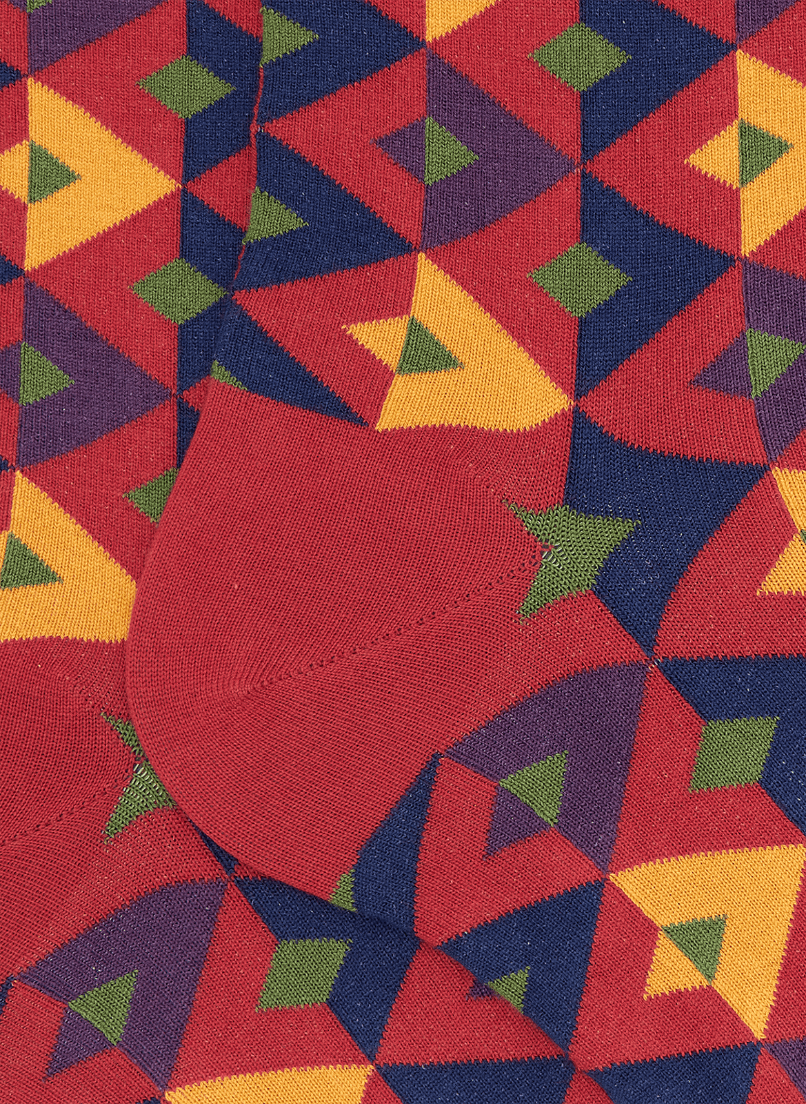 Mid-calf socks with pattern in blended cotton. DORÉ DORÉ Red