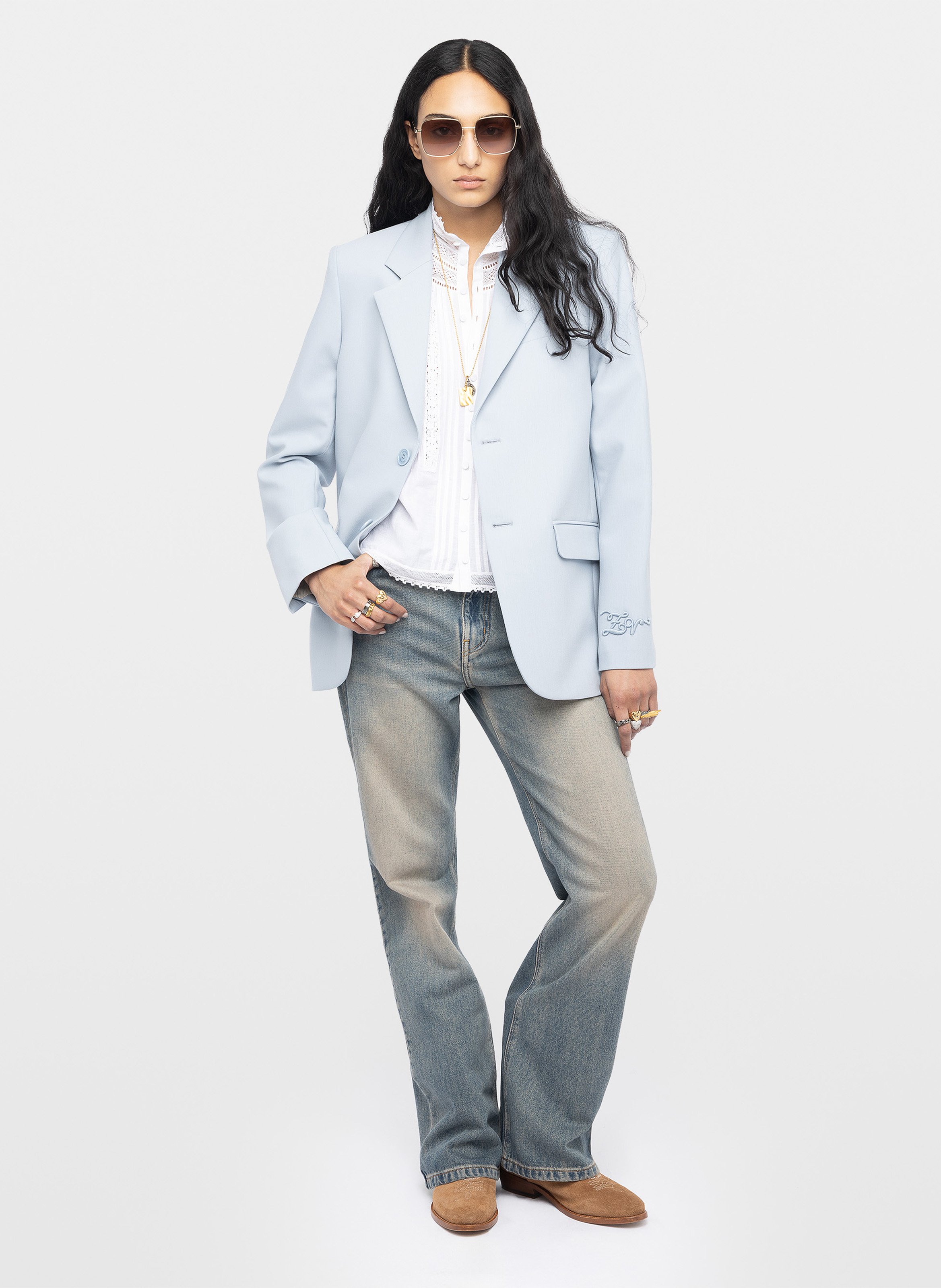 Veste blazer ajustée vanille ZADIG&VOLTAIRE Bleu