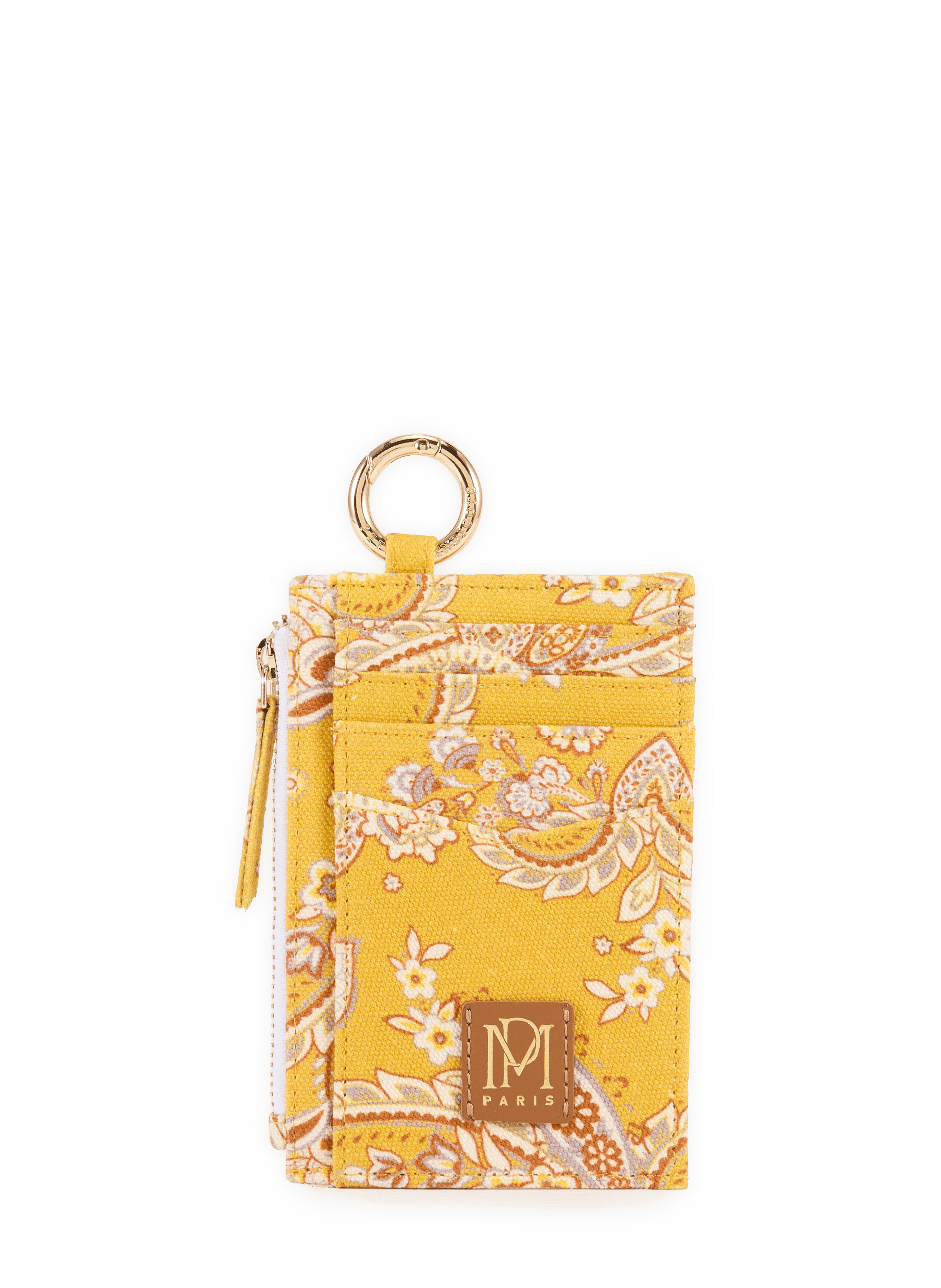 Porta carte Elmo stampato in cotone PETITE MENDIGOTE Giallo