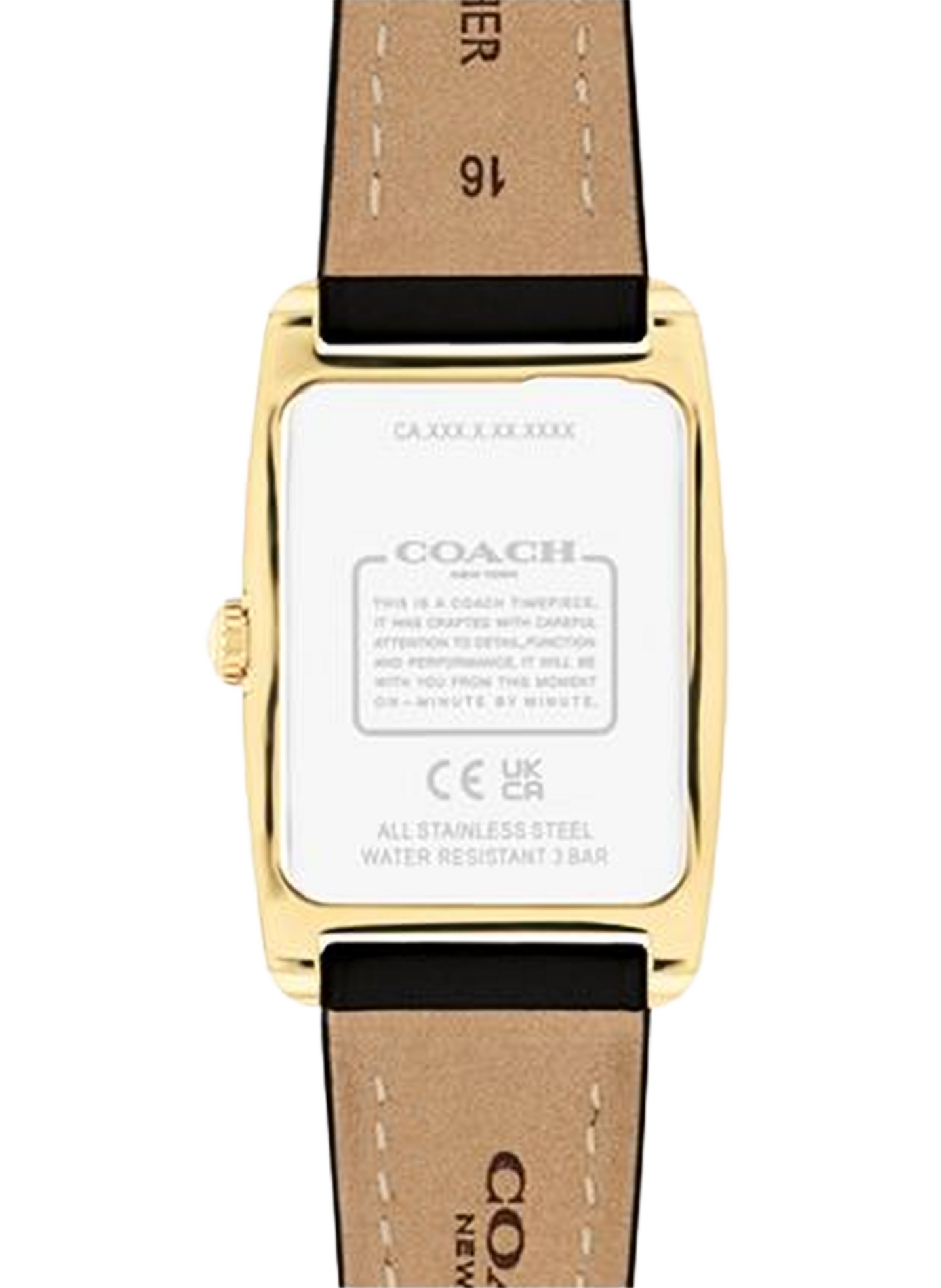 Montre quartz Reese en cuir COACH MONTRES Noir