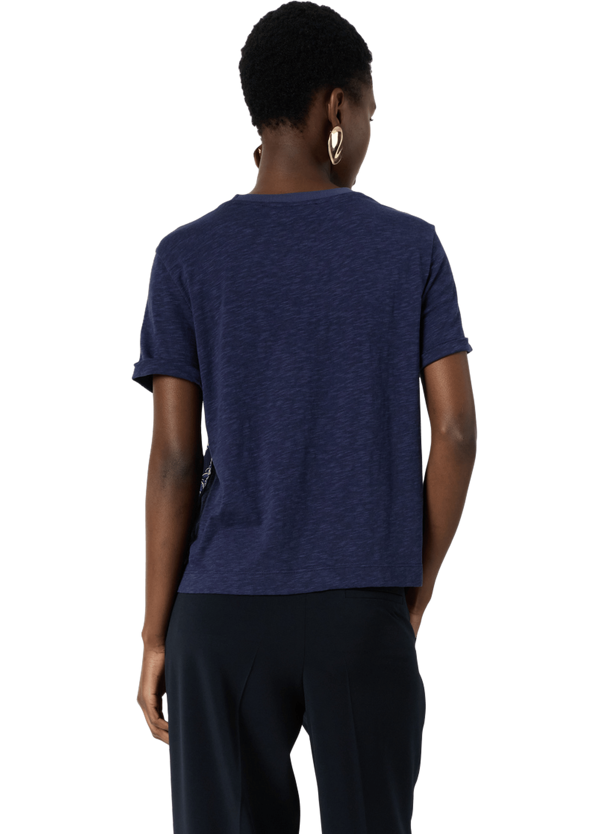 T-shirt bi matière esprit foulard - manolia GERARD DAREL Bleu