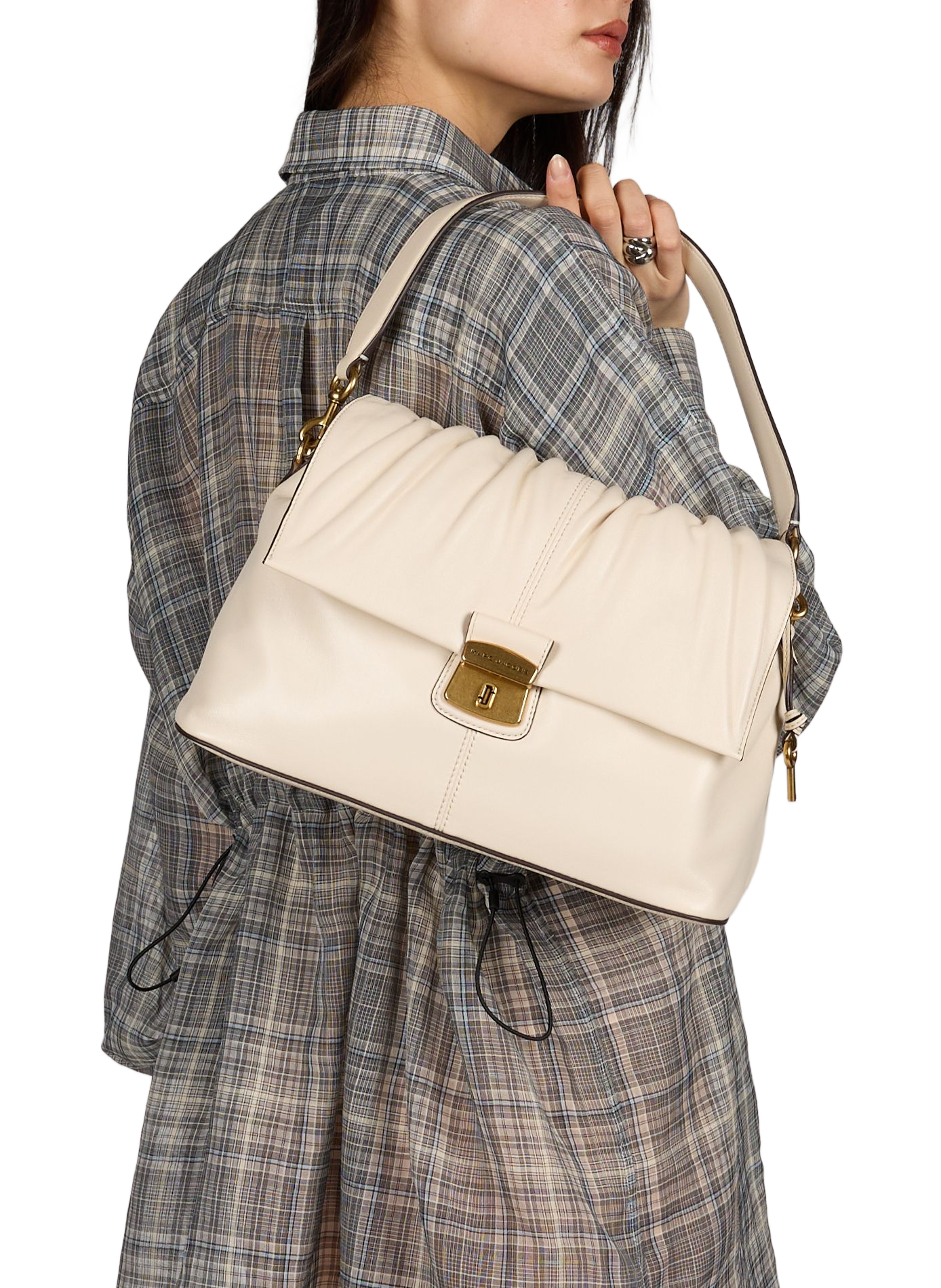 The Cristina Messenger leather handbag MARC JACOBS Beige