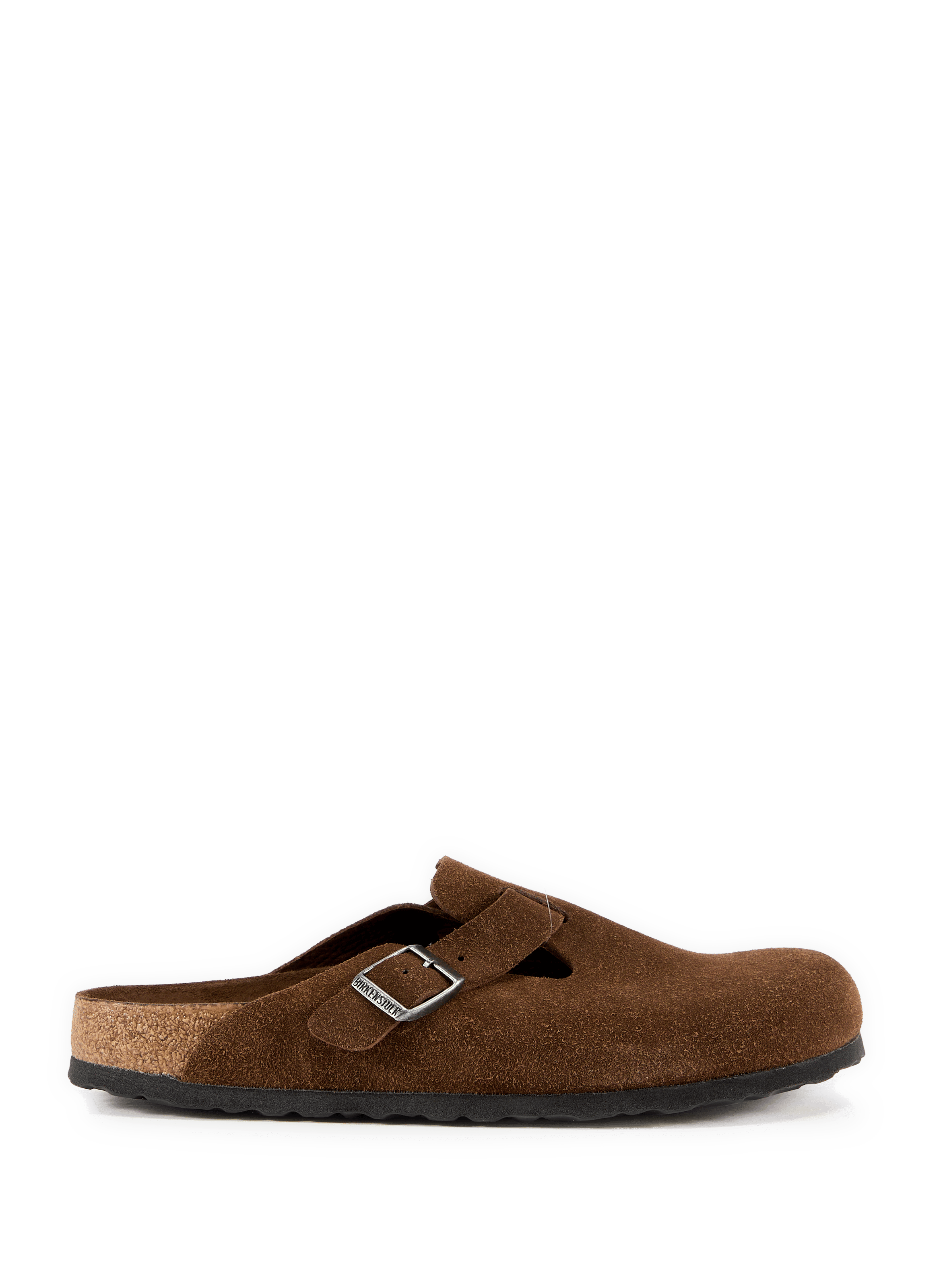 Platte muiltjes van suèdeleer in Boston BIRKENSTOCK Bruin