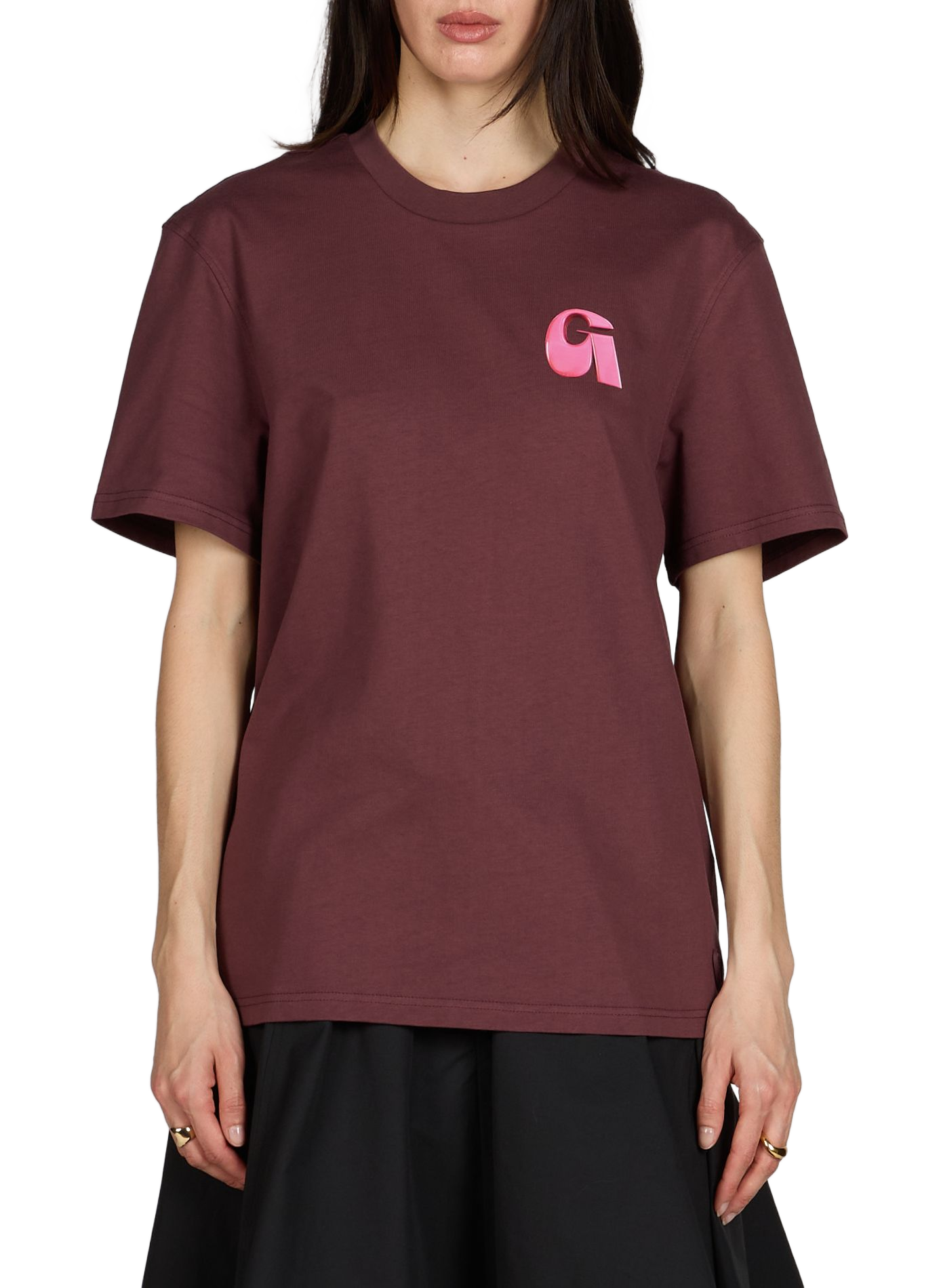 Printed Leonce Letter cotton T-shirt GERTRUDE ET GASTON Red