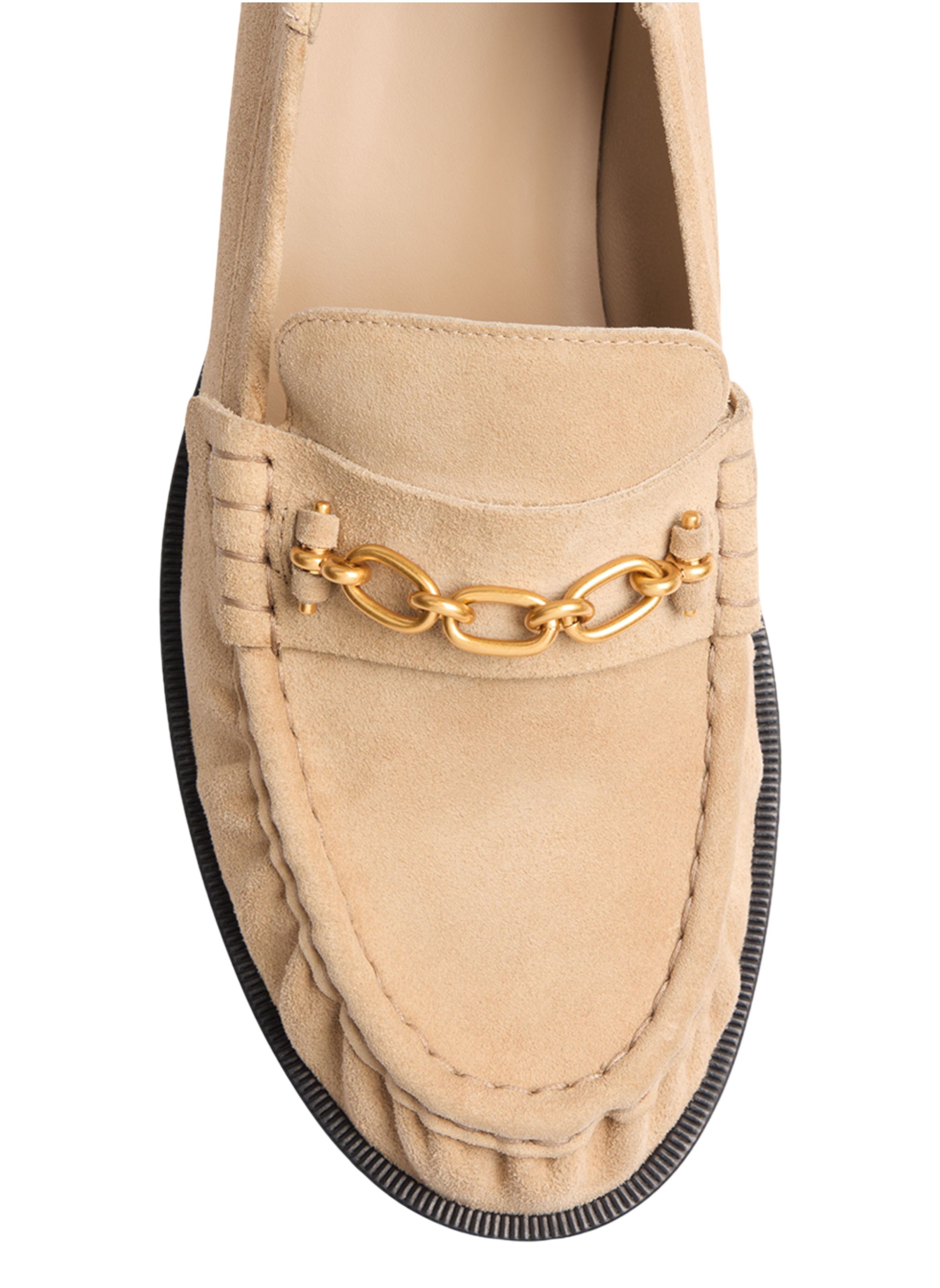 Mocassins sync en cuir suédé BALMAIN Beige