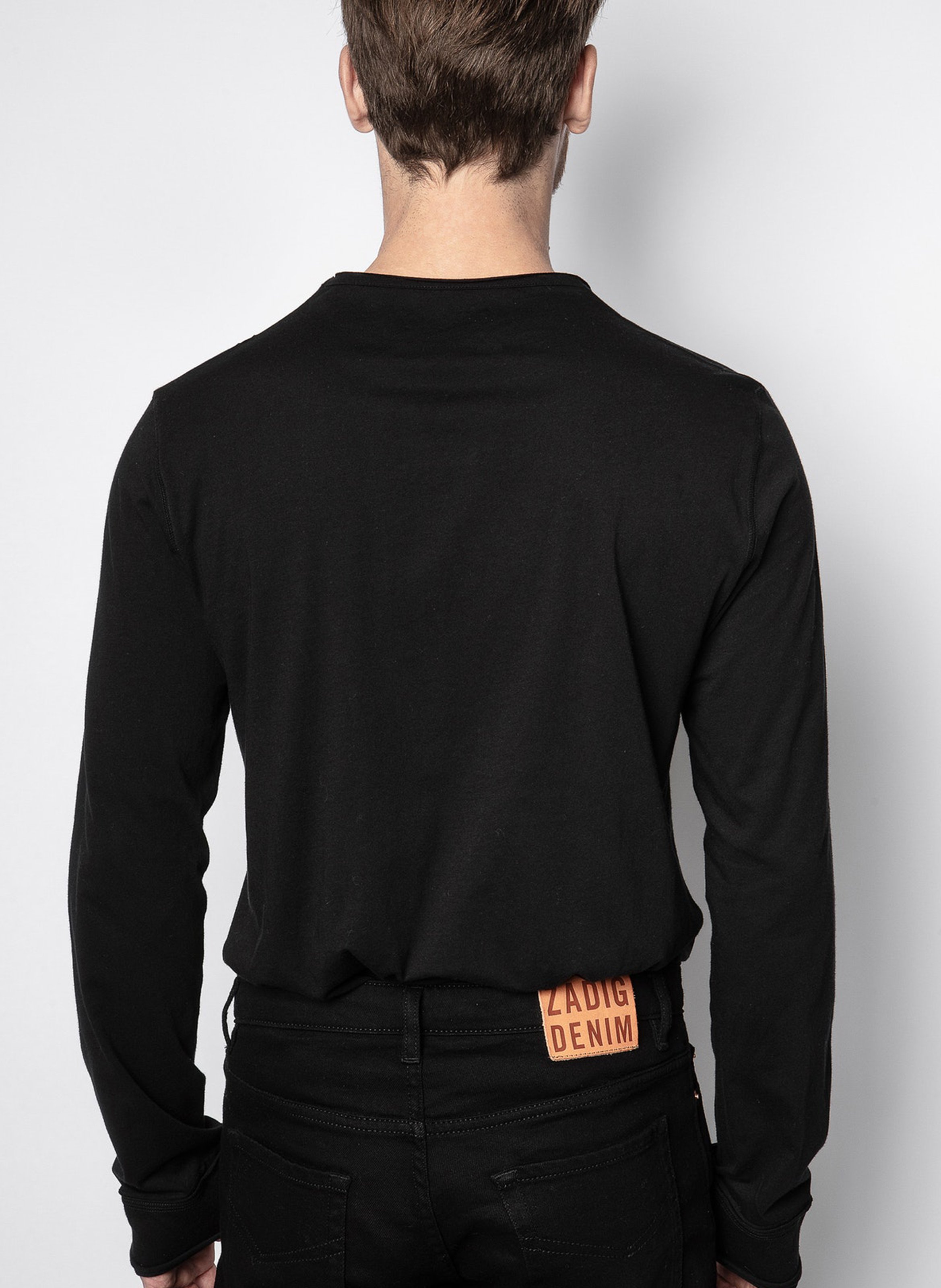 Monastir Tunisian-collar regular-fit cotton T-shirt ZADIG&VOLTAIRE Black