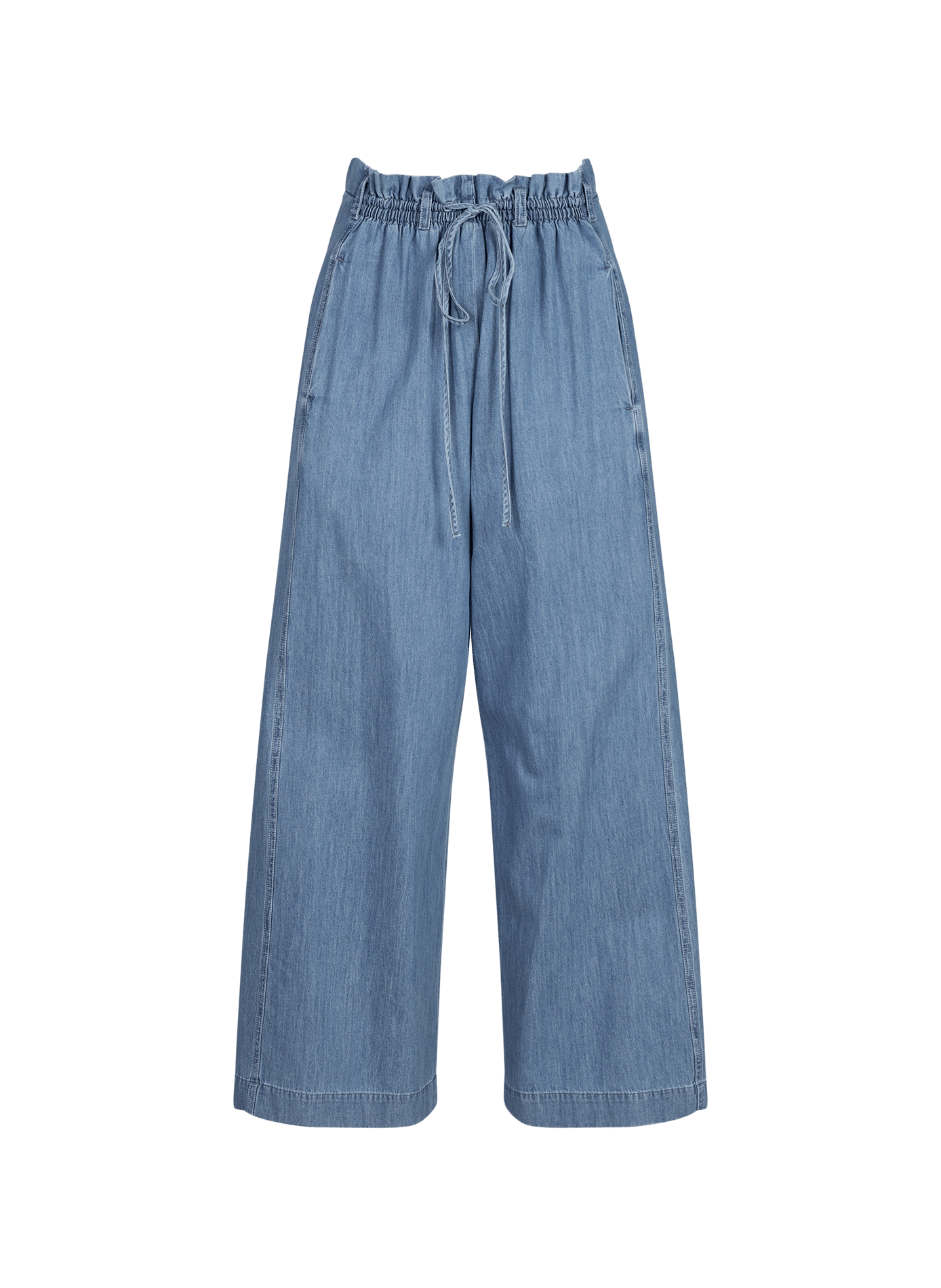 Pantalon à jambe large en coton TELA Bleu