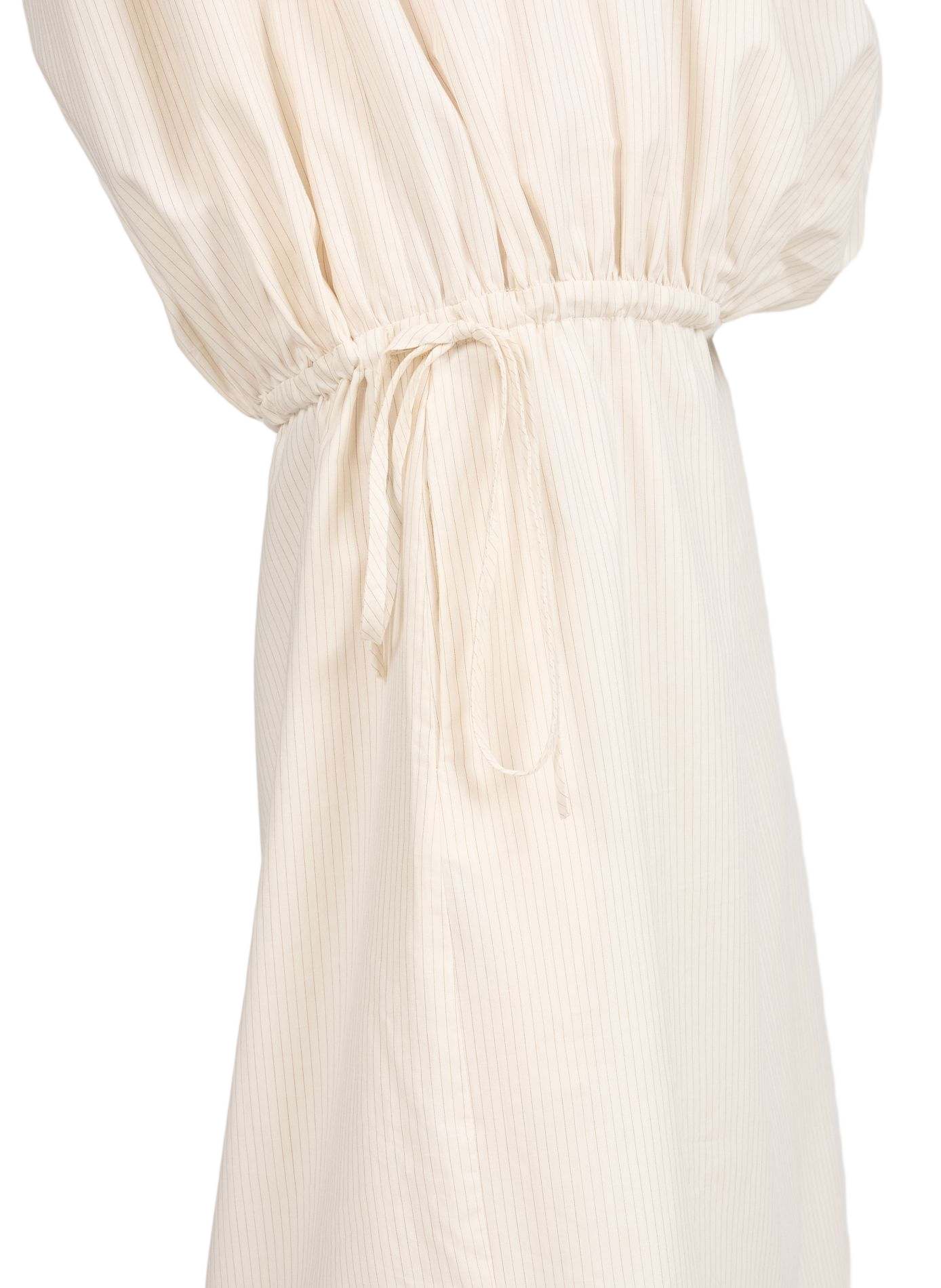 Midi asymmetrisches Baumwollkleid LAMRONS Beige