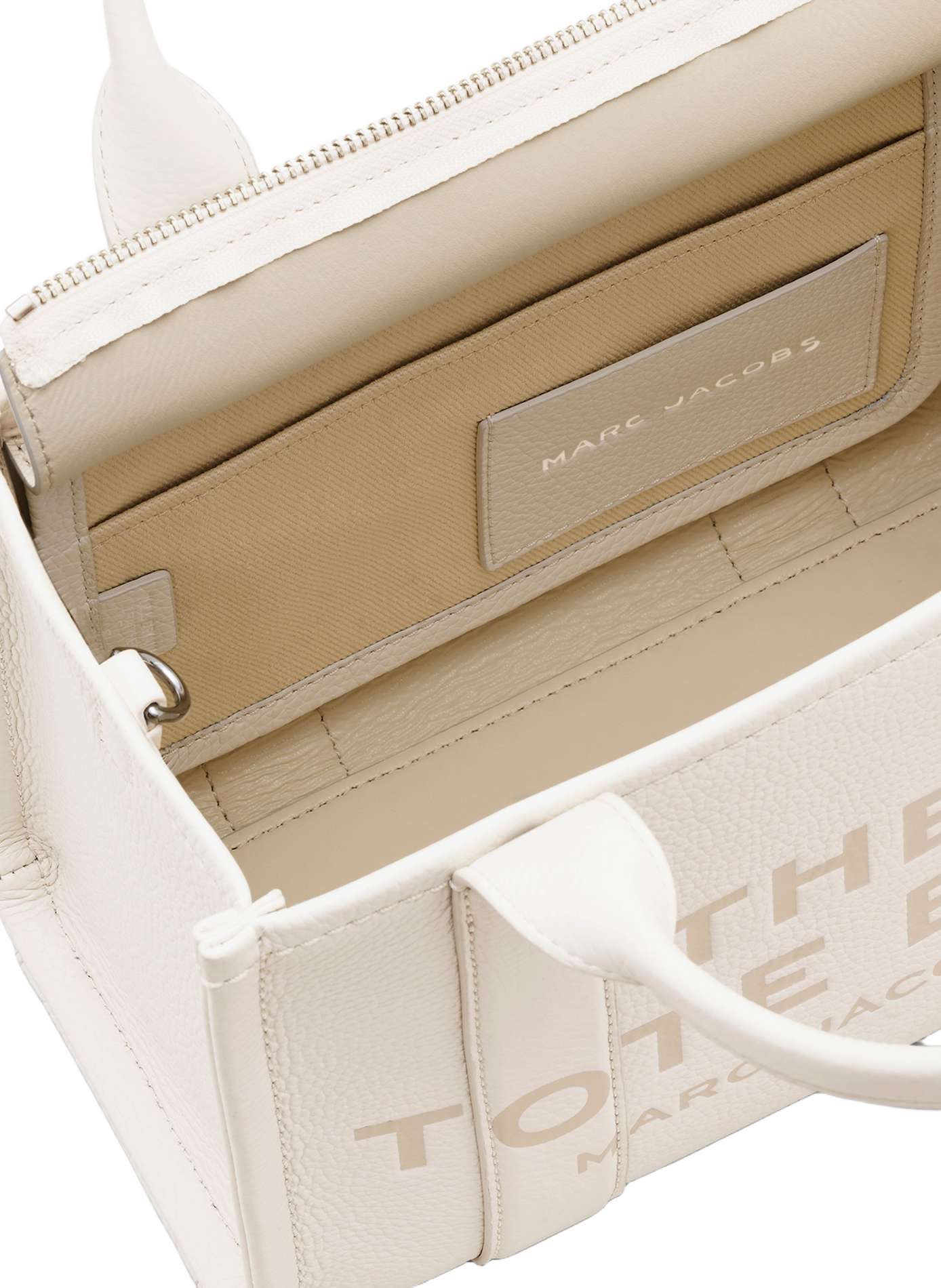 Handtas The Leather Small Tote Bag MARC JACOBS Zilver