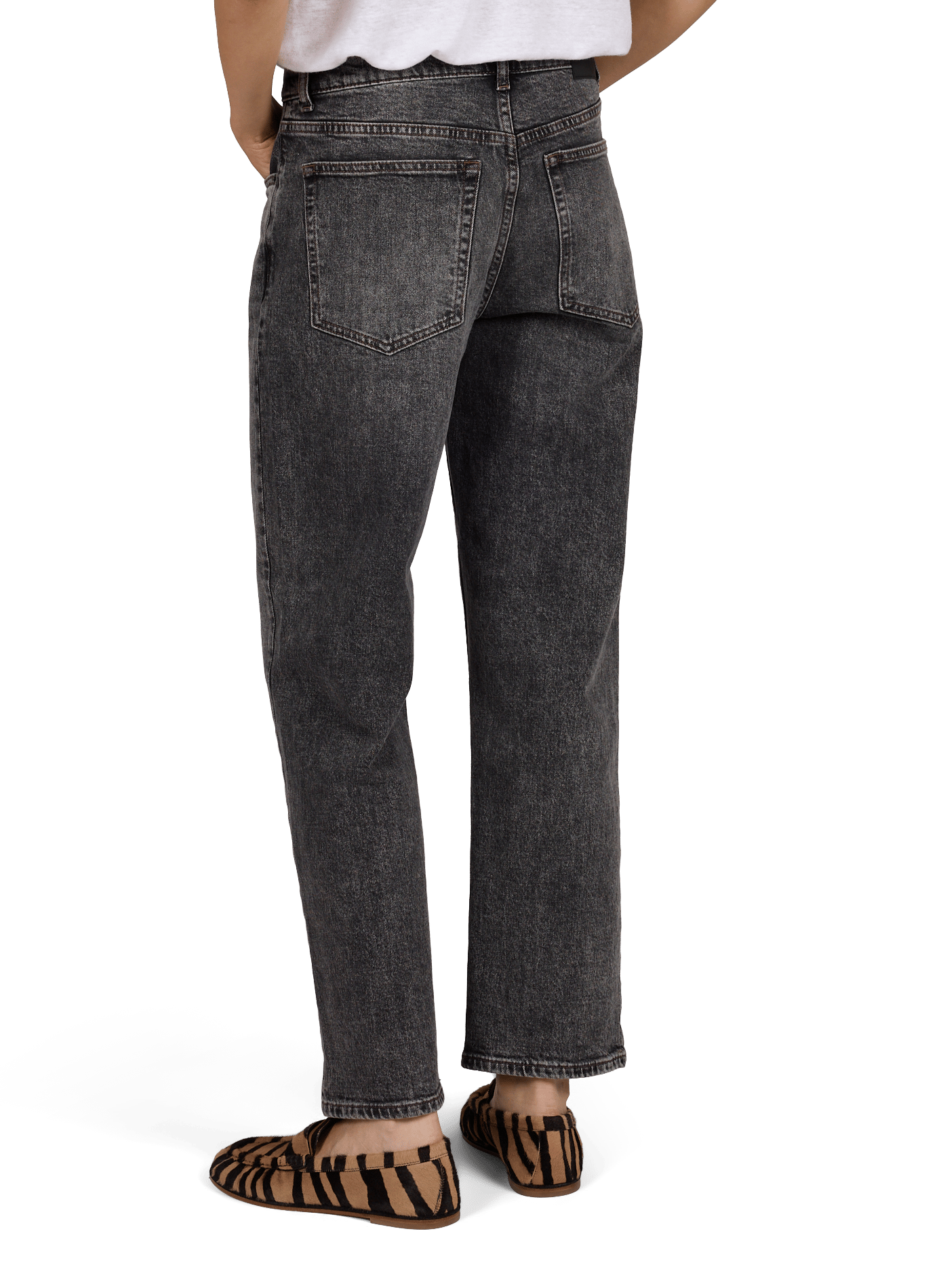 Rechte jeans TOPSHOP Zwart