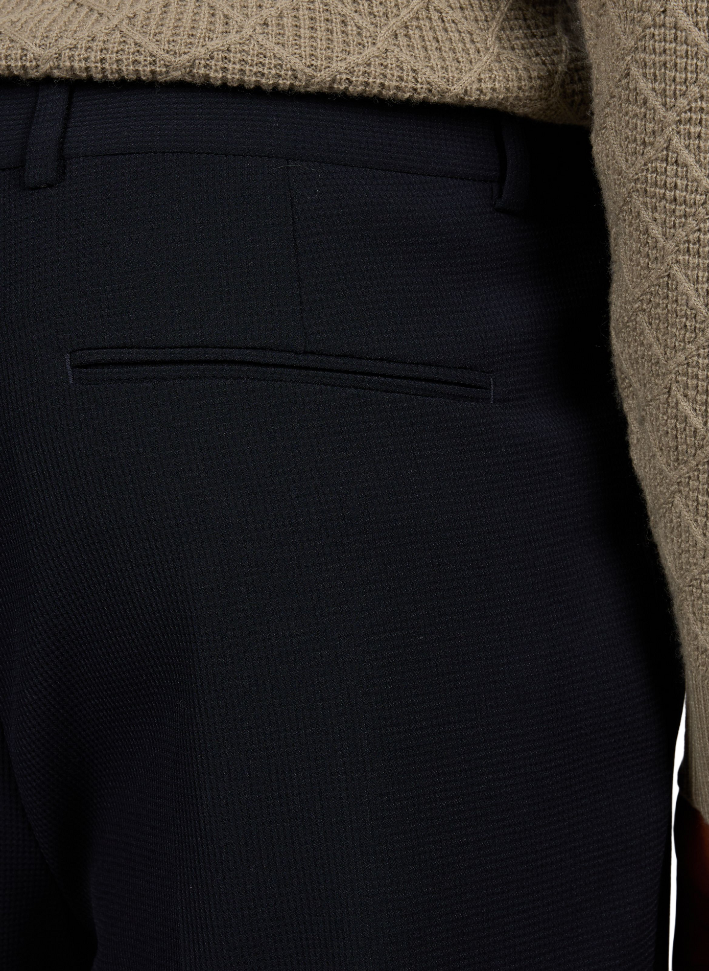 Textured straight-leg pants EMPORIO ARMANI Grey