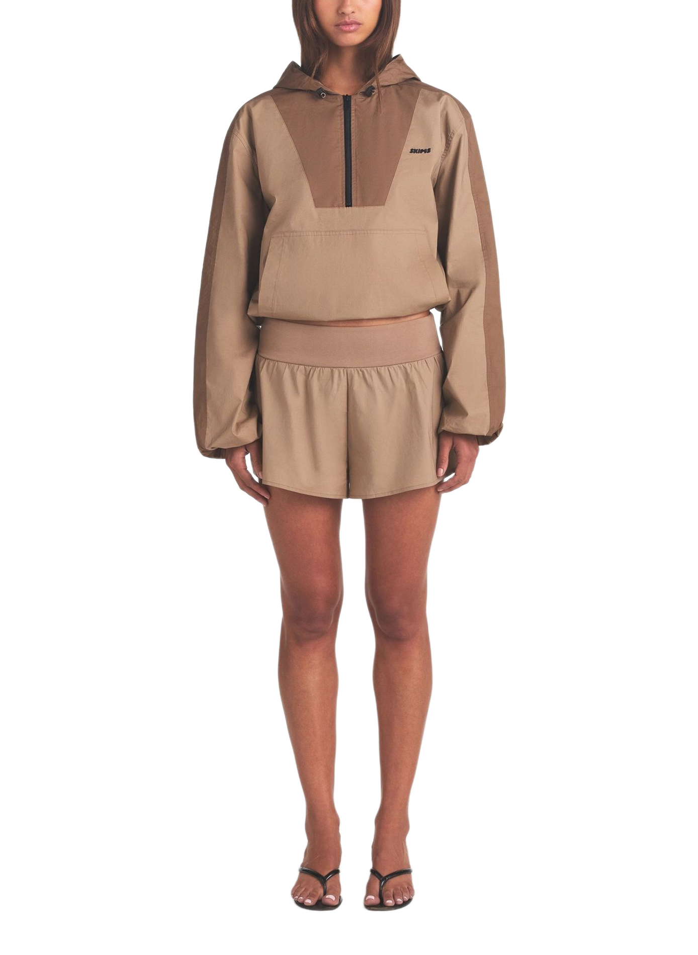 Shourt court en coton tissé mélangé SKIMS Beige