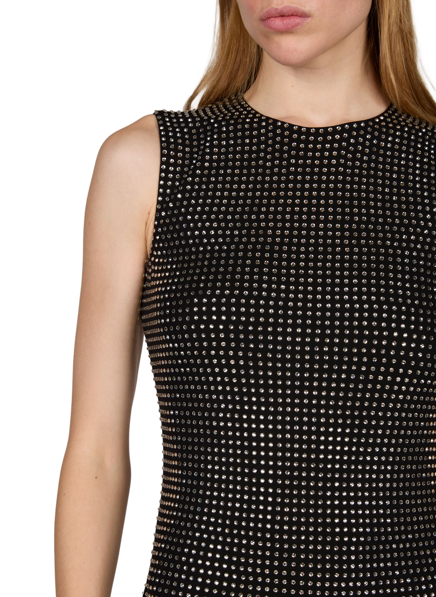 Robe courte ajustée à sequins ALEXANDER WANG Noir