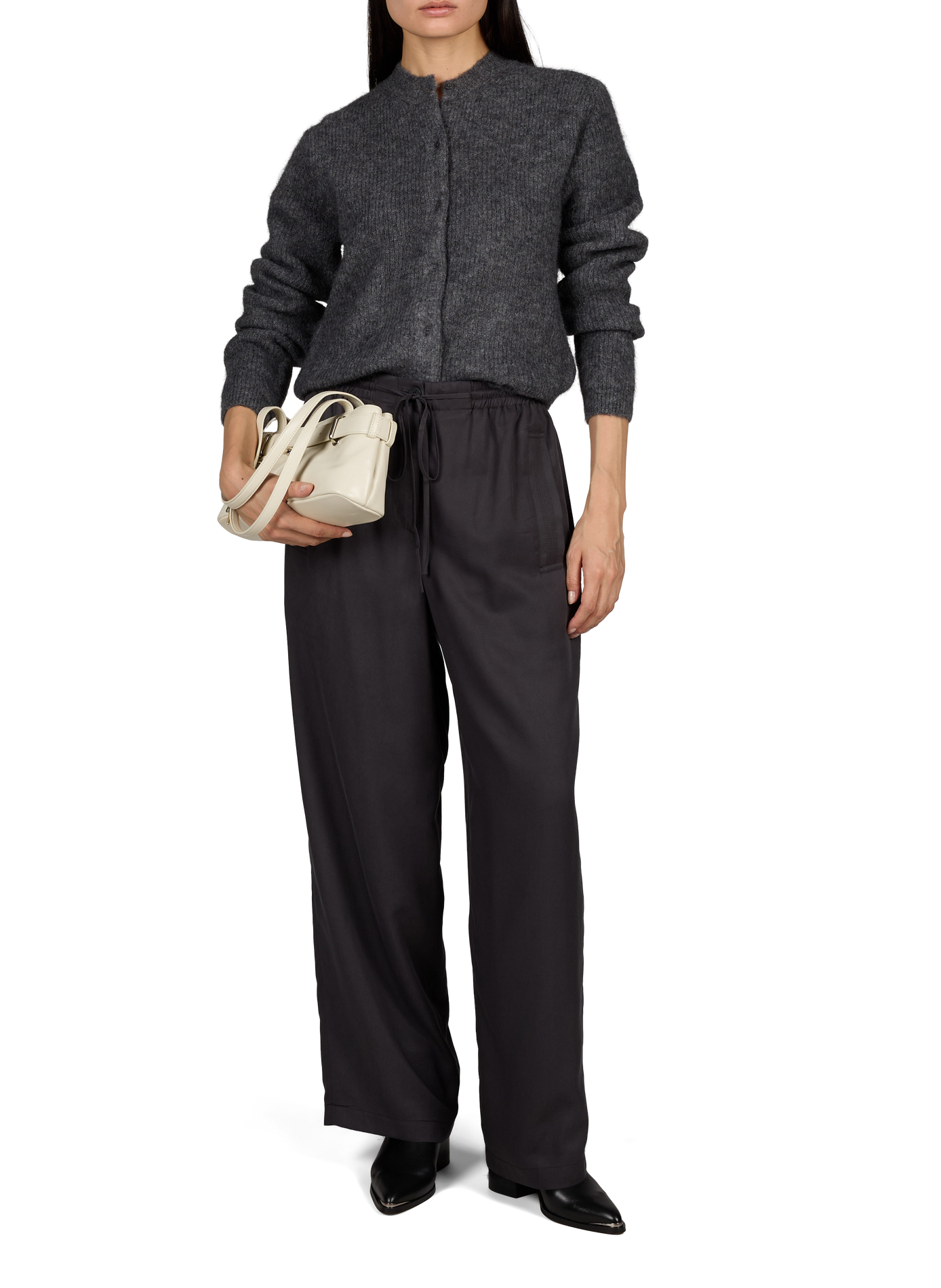 Wide-leg pants with elastic waistband LE 17 SEPTEMBRE Grey
