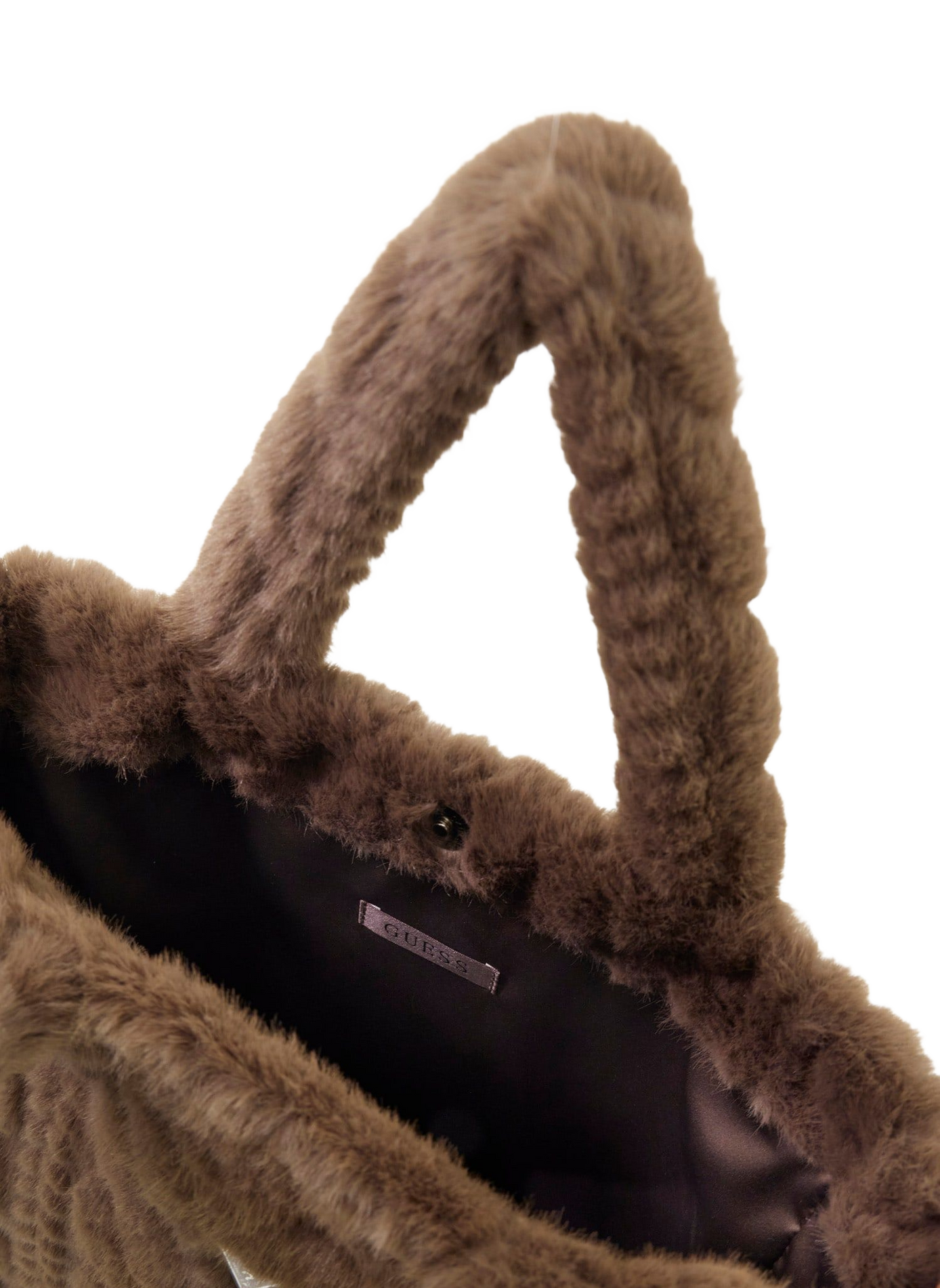 Cabas en fourrure GUESS Grun