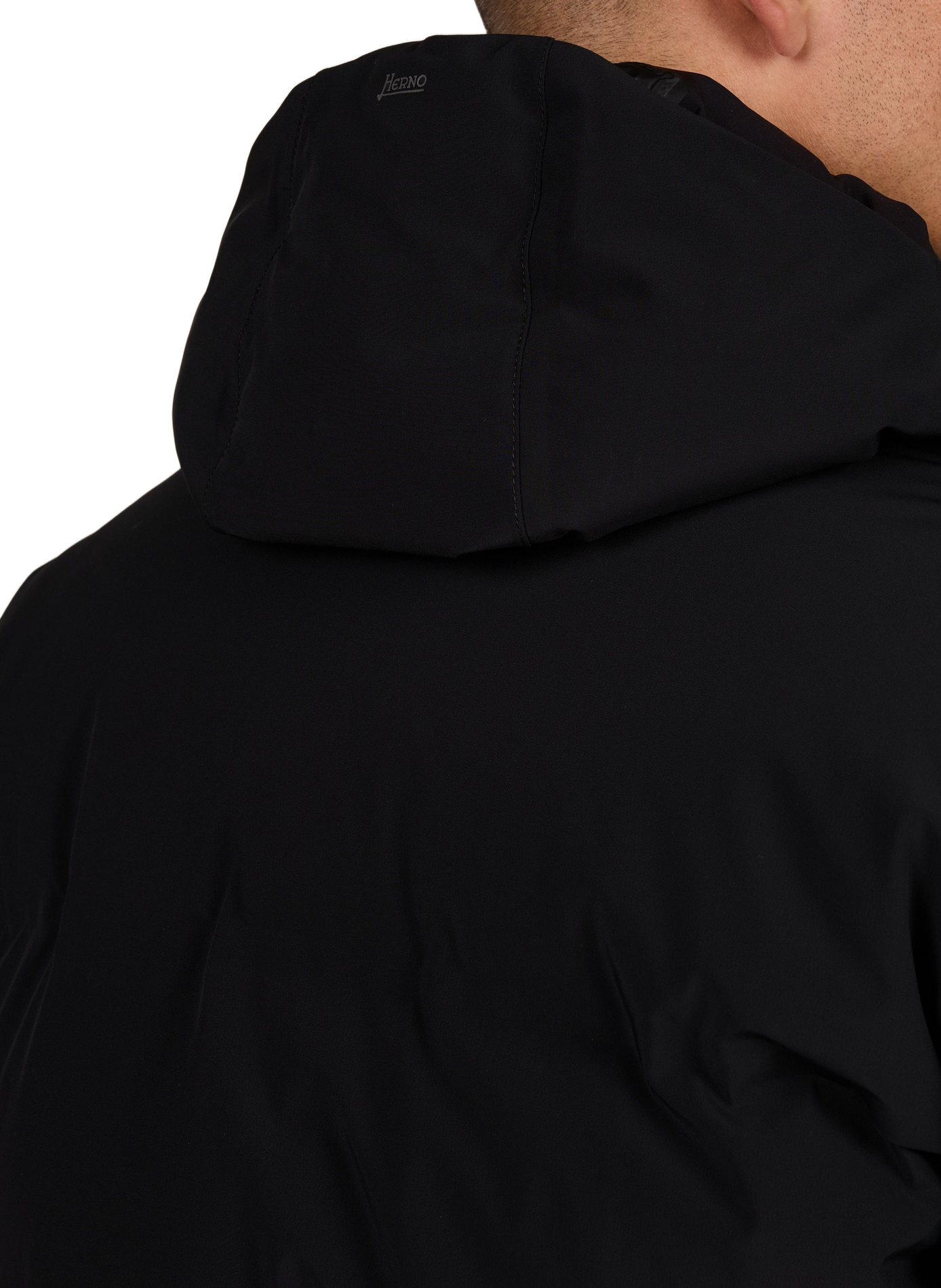 Quilted straight fit high neck puffer jacket HERNO Black