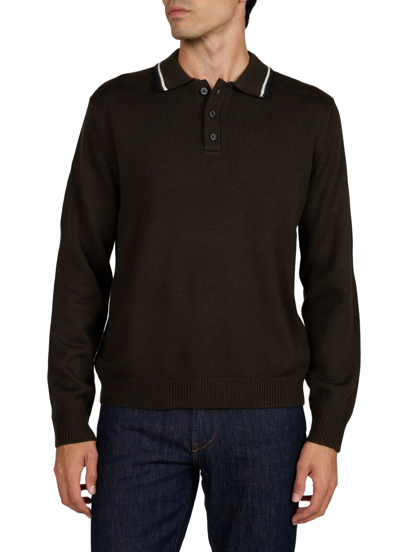 Straight-fit polo-neck jumper ARMANI EXCHANGE Khaki