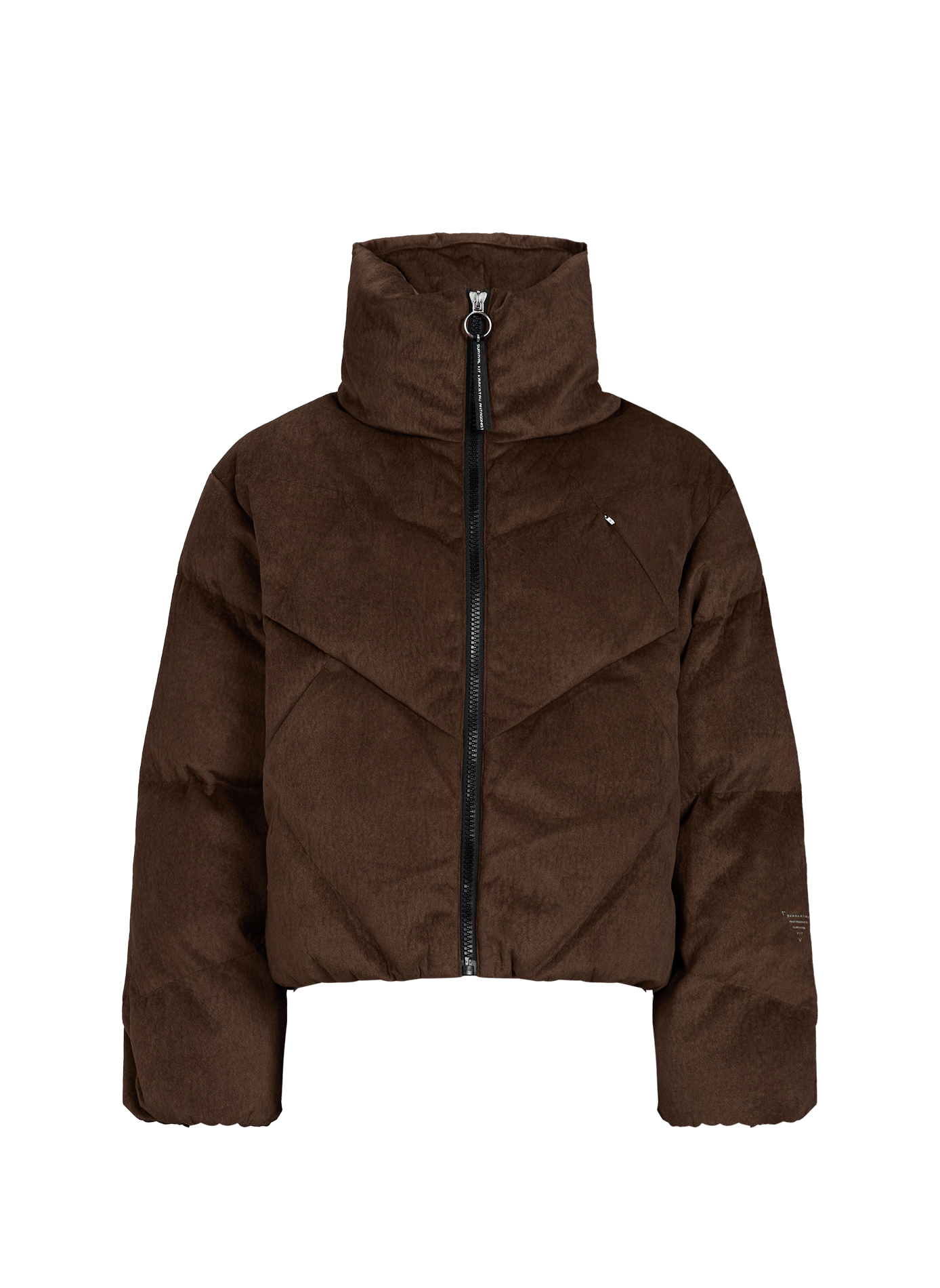 Oversized NEBULA velvet puffer jacket KRAKATAU Beige