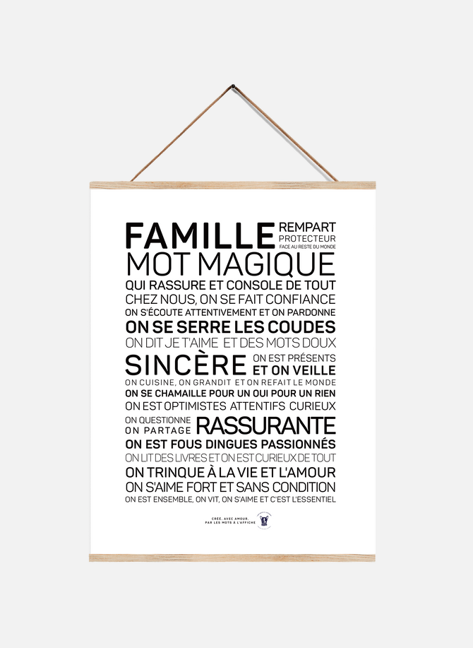 Familienplakat mit den Worten auf dem Plakat