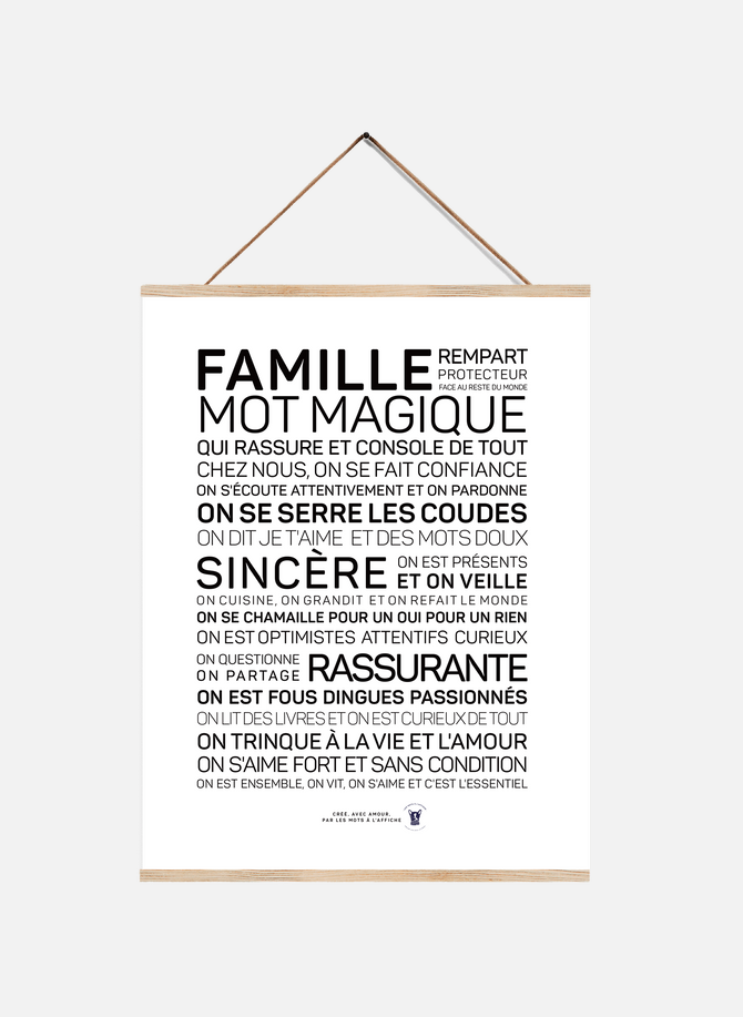 Familienplakat mit den Worten auf dem Poster