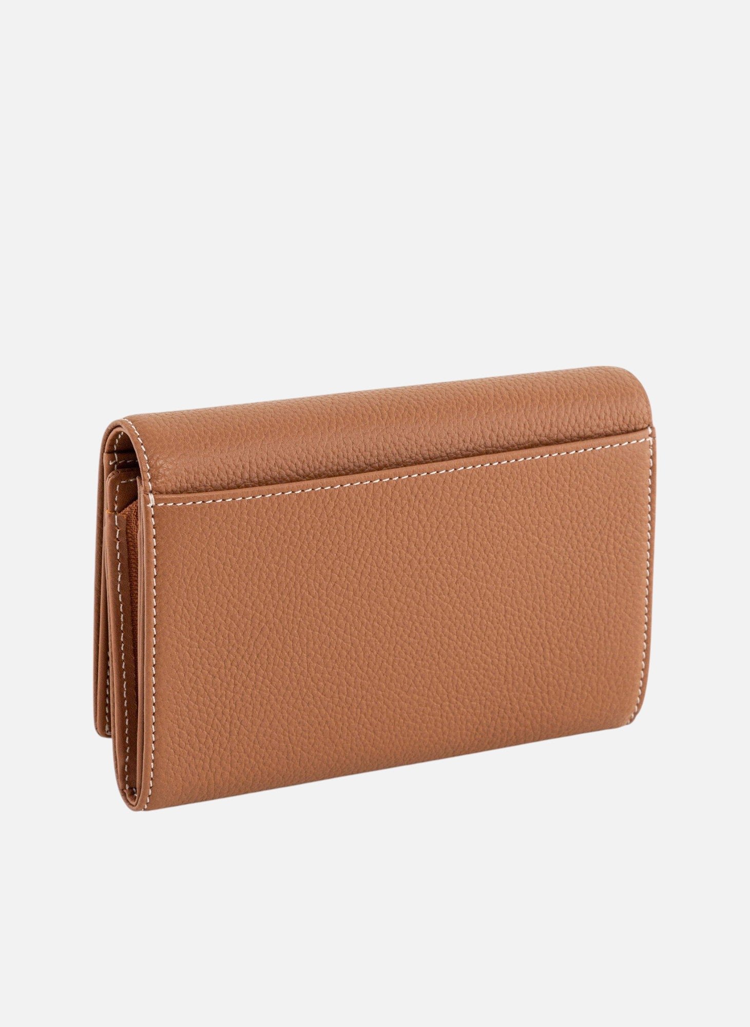 Portefeuille emilie en cuir grainé LE TANNEUR Marron