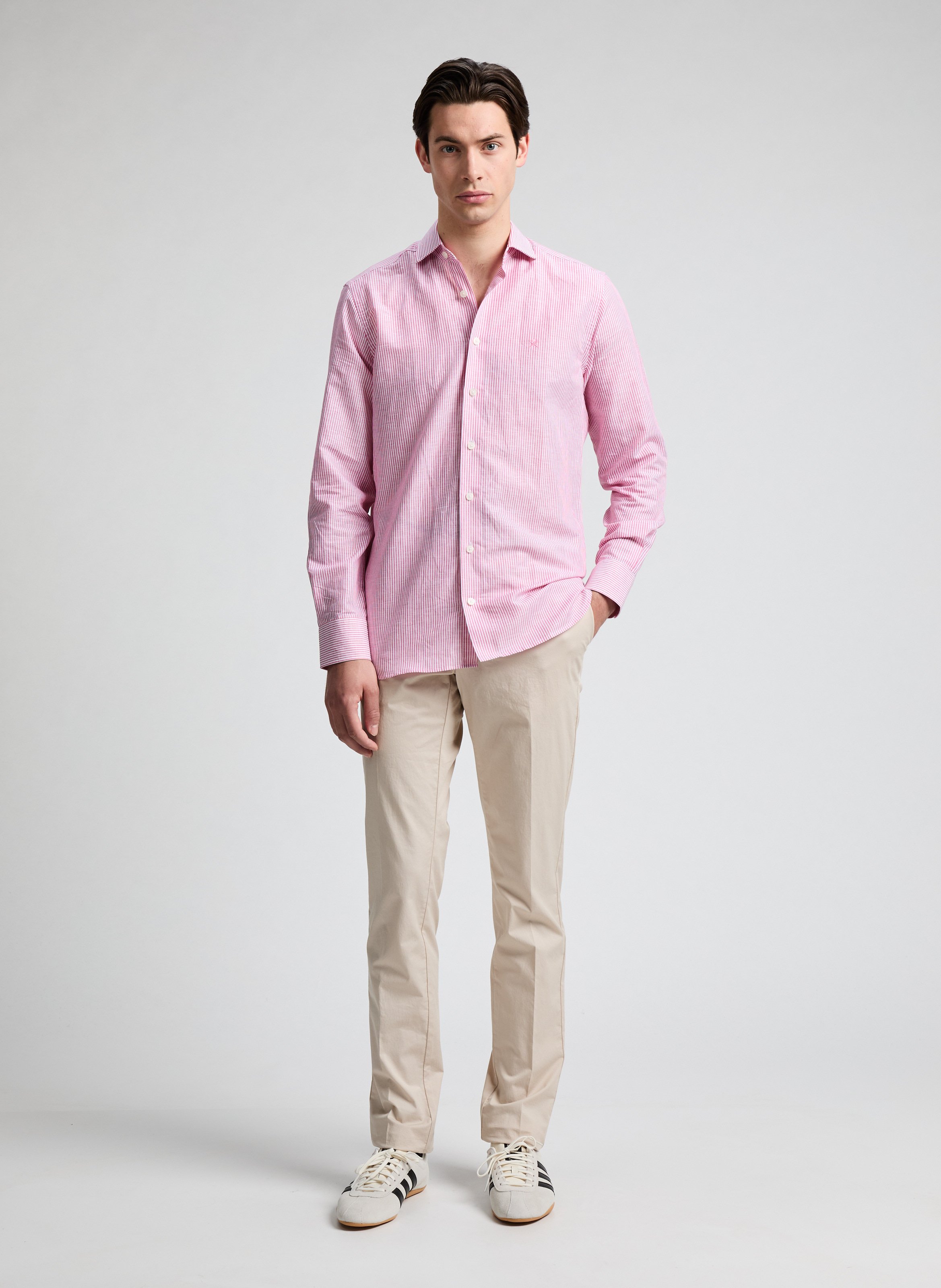 Pantalon chino slim en coton  HACKETT Beige