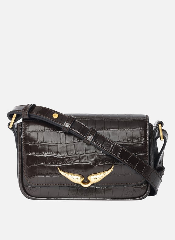 Sac bandoulière en cuir le zazi Marron by ZADIG&VOLTAIRE ZADIG&VOLTAIRE Sac bandoulière en cuir le zazi Marron