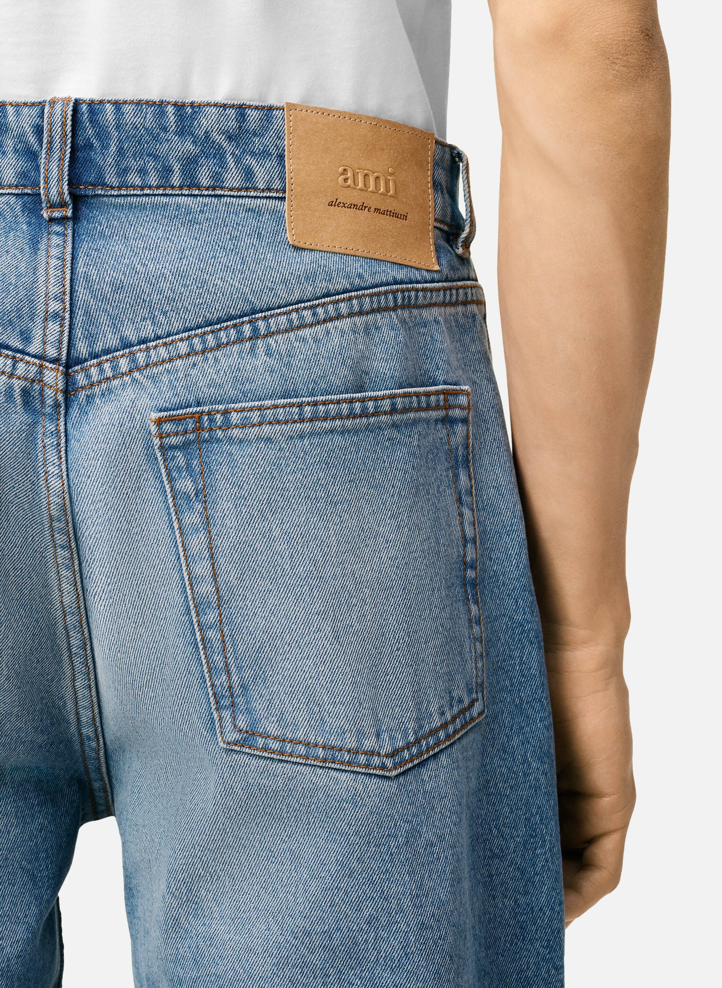 Jean coupe large Bleu