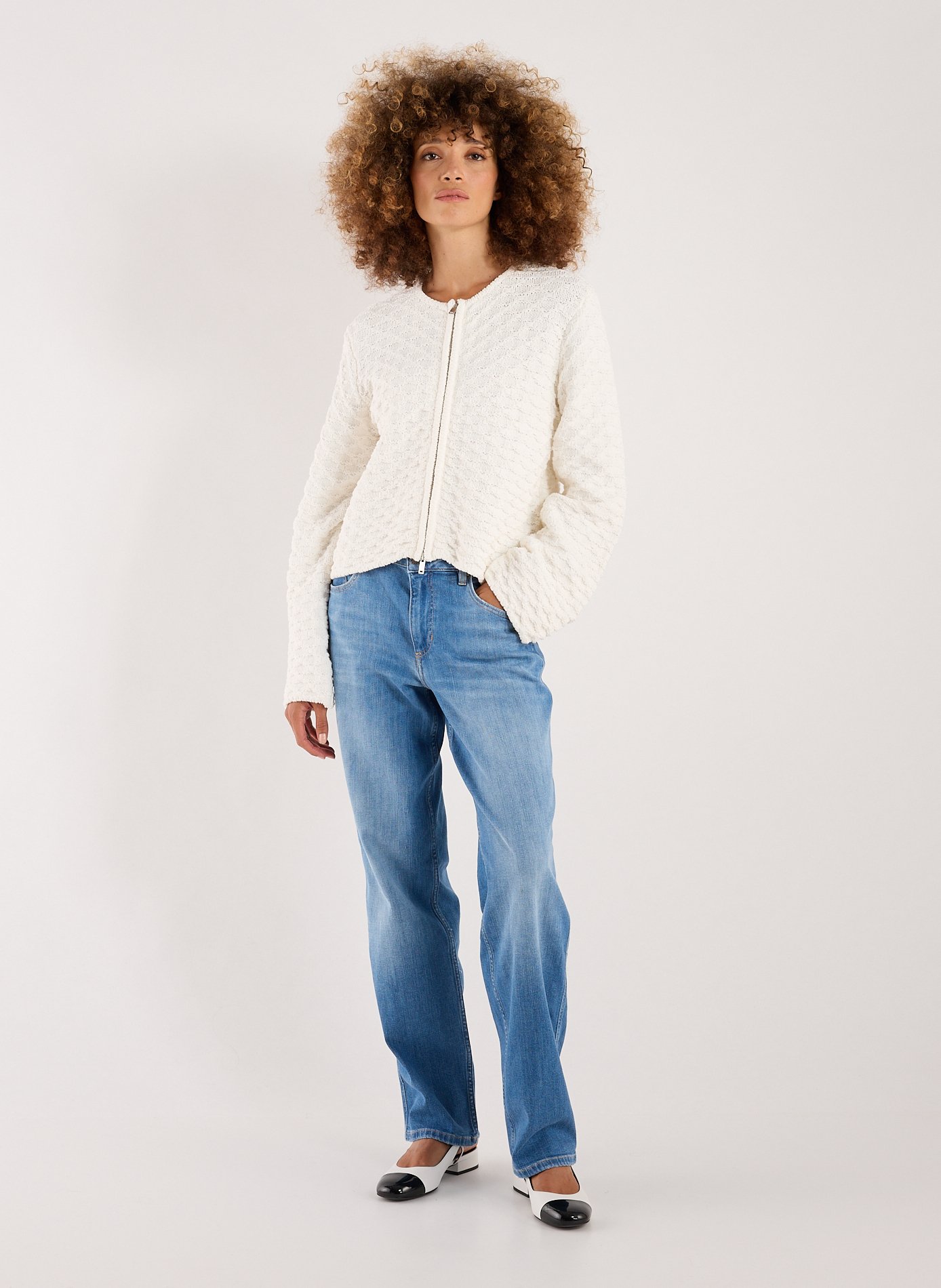 Gilet en maille Sataamy SAMSOE SAMSOE Beige