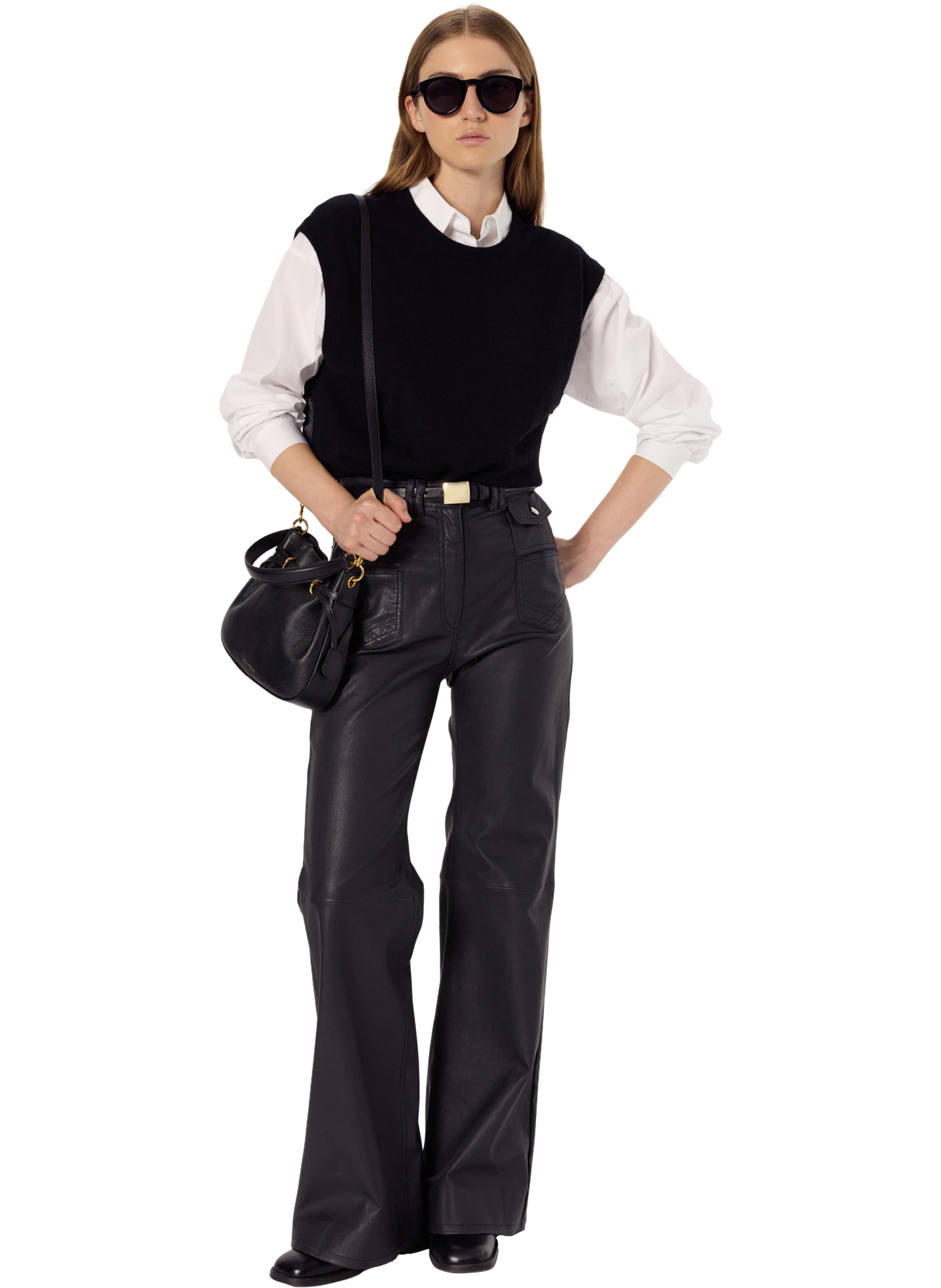 Pull sans manche en cachemire - eulalie GERARD DAREL Noir