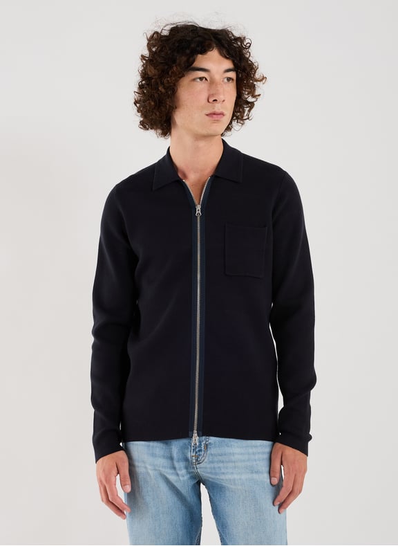Pull polo droit Bleu by SAMSOE SAMSOE SAMSOE SAMSOE Pull polo droit Bleu