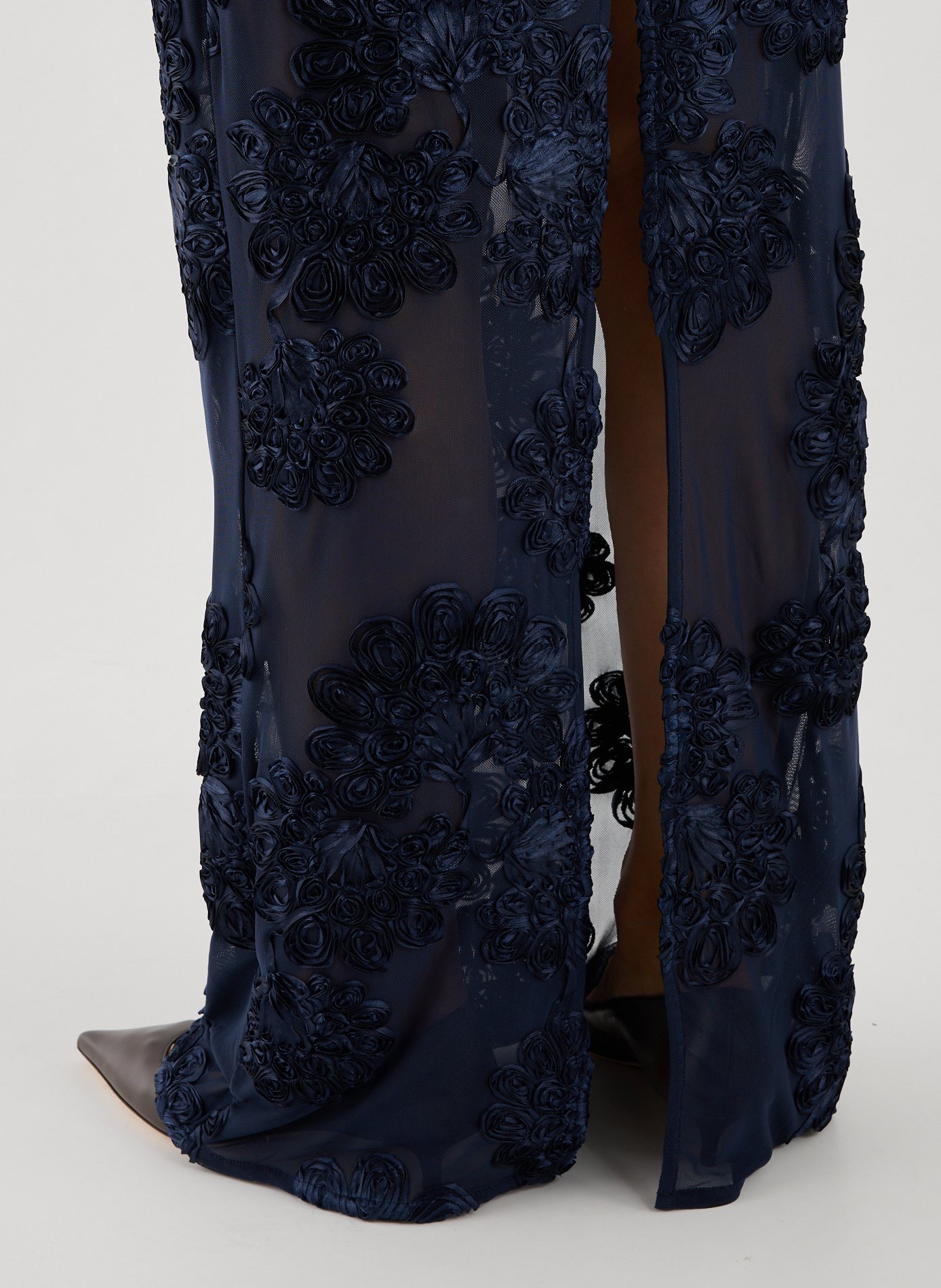 Robe longue bustier en maille 3D  ROTATE Bleu