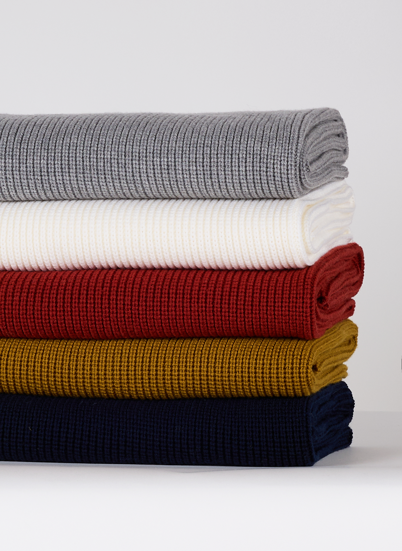 Plaid en laine mérinos AU PRINTEMPS PARIS Bleu