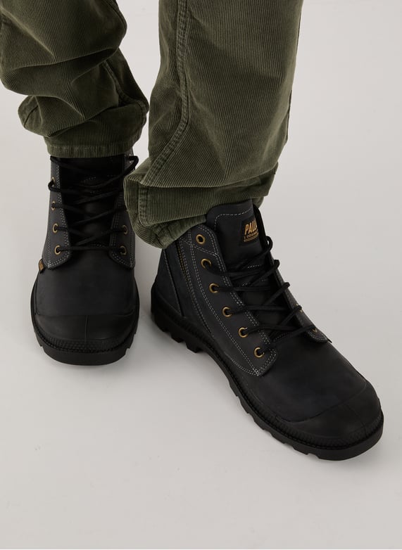 Bottines compensées en cuir | Noir by PALLADIUM Bottines compensées en cuir Noir