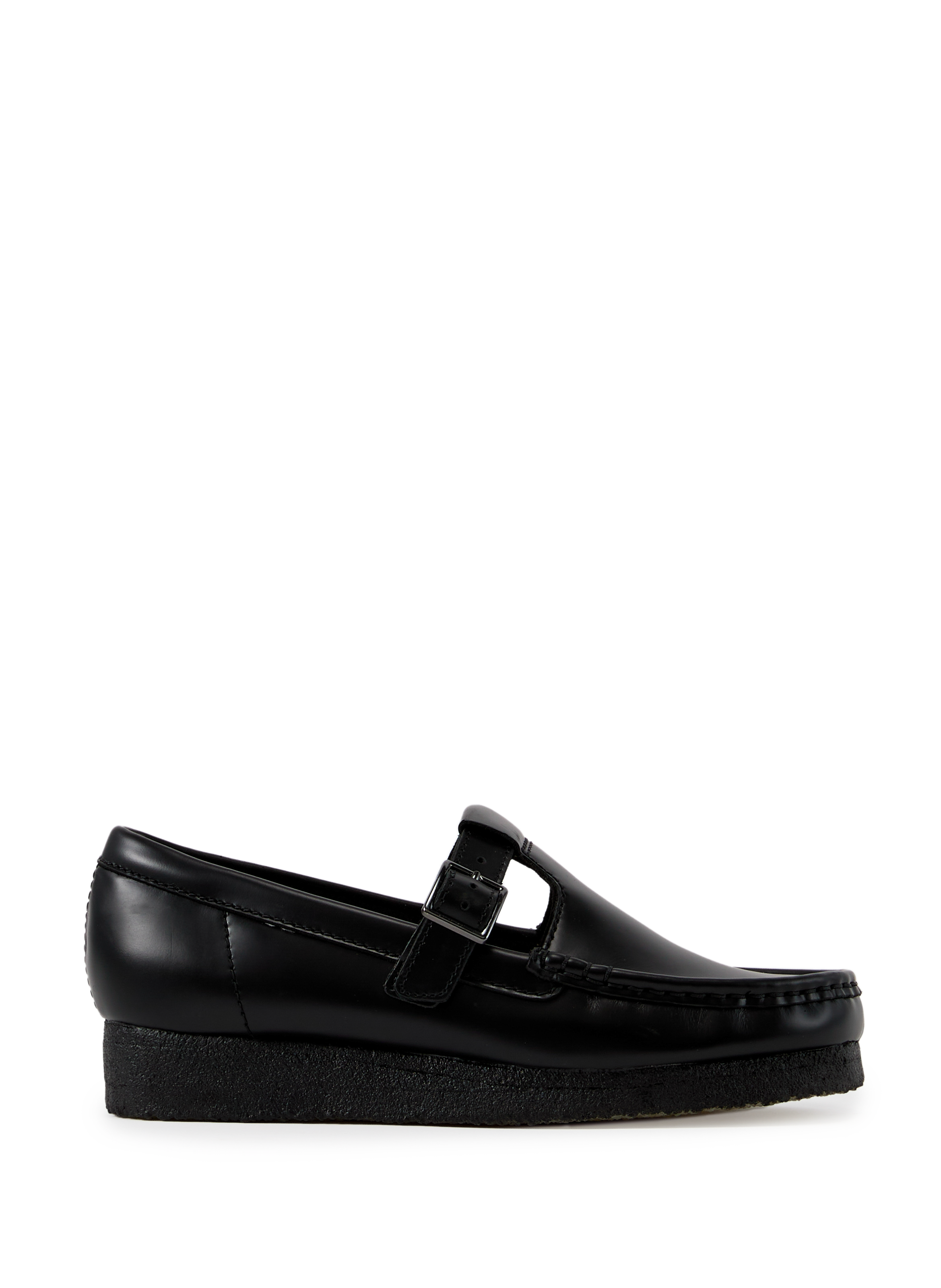 CLARKS Calfskin leather loafers Black