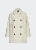 Manteau oversize col classique  Bianco lana