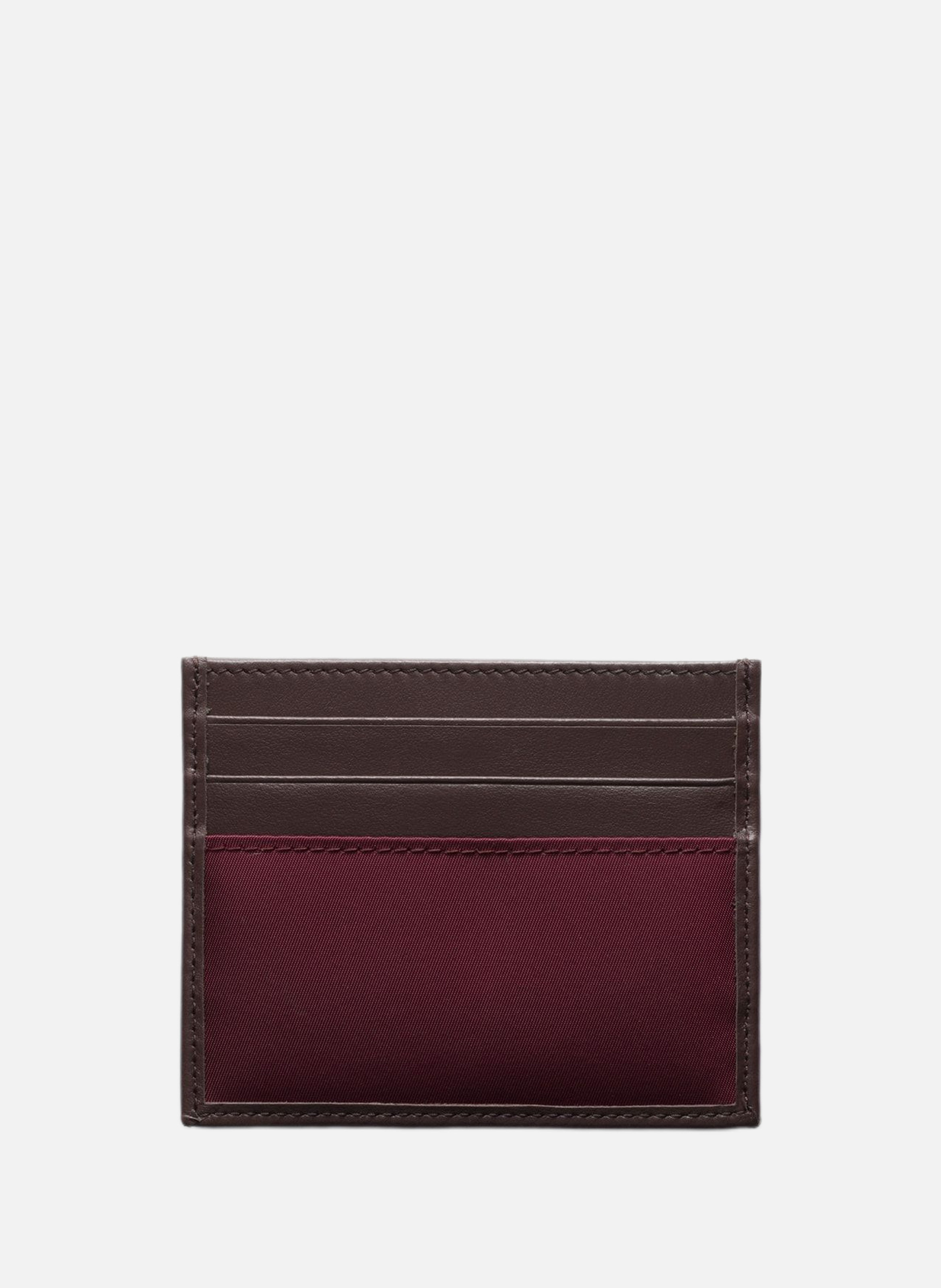 Porte-cartes prada speedrock en re-nylon et cuir PRADA Rouge