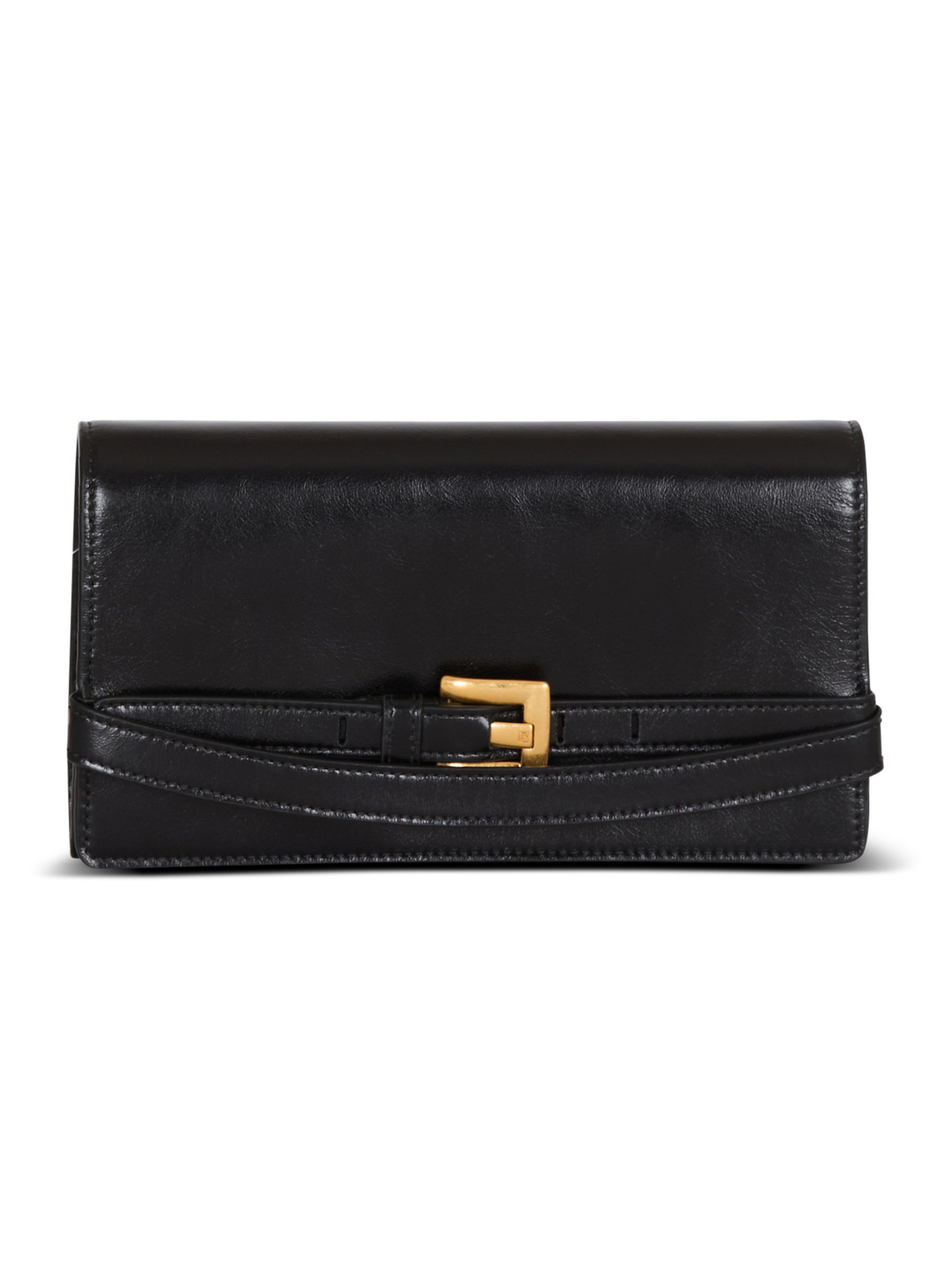 Portefeuille shuffle à chaîne en cuir de veau  Blanc