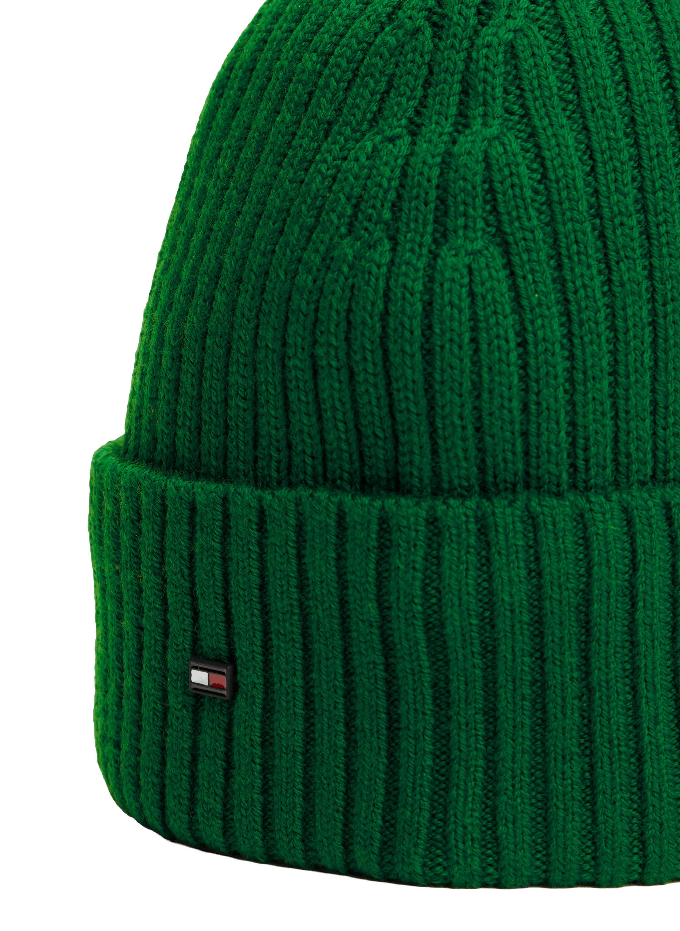 Ribbed wool beanie TOMMY HILFIGER Green