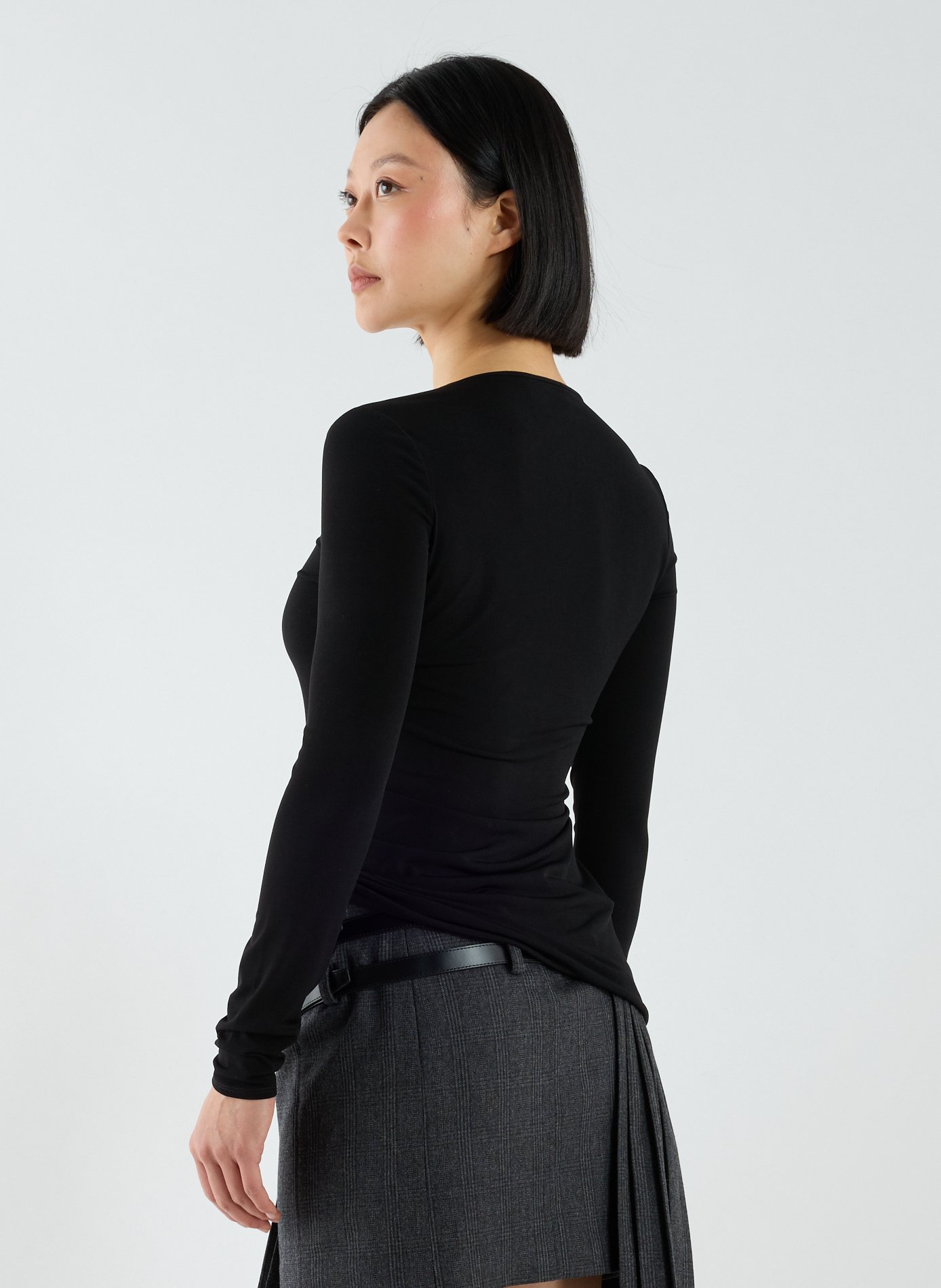 Long-sleeve Suspended top with loop. COPERNI Black