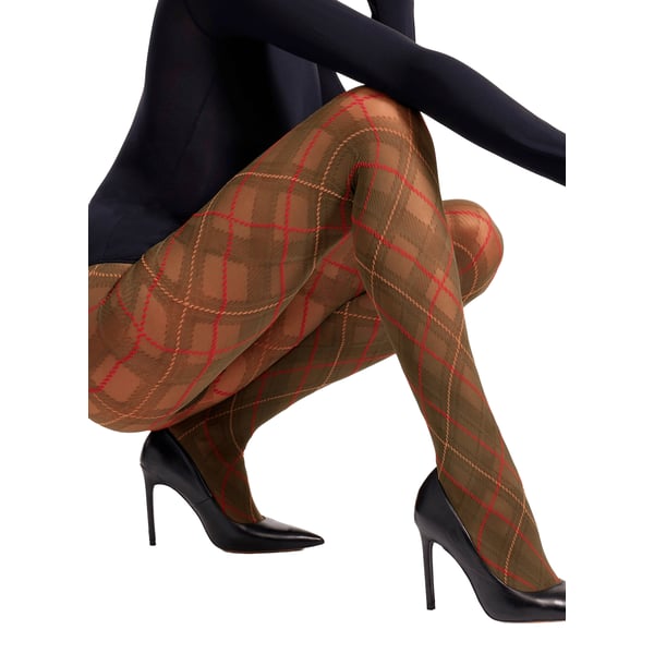 Dore Dore Collants Transparents À Motifs En Laine Mélangée In Green