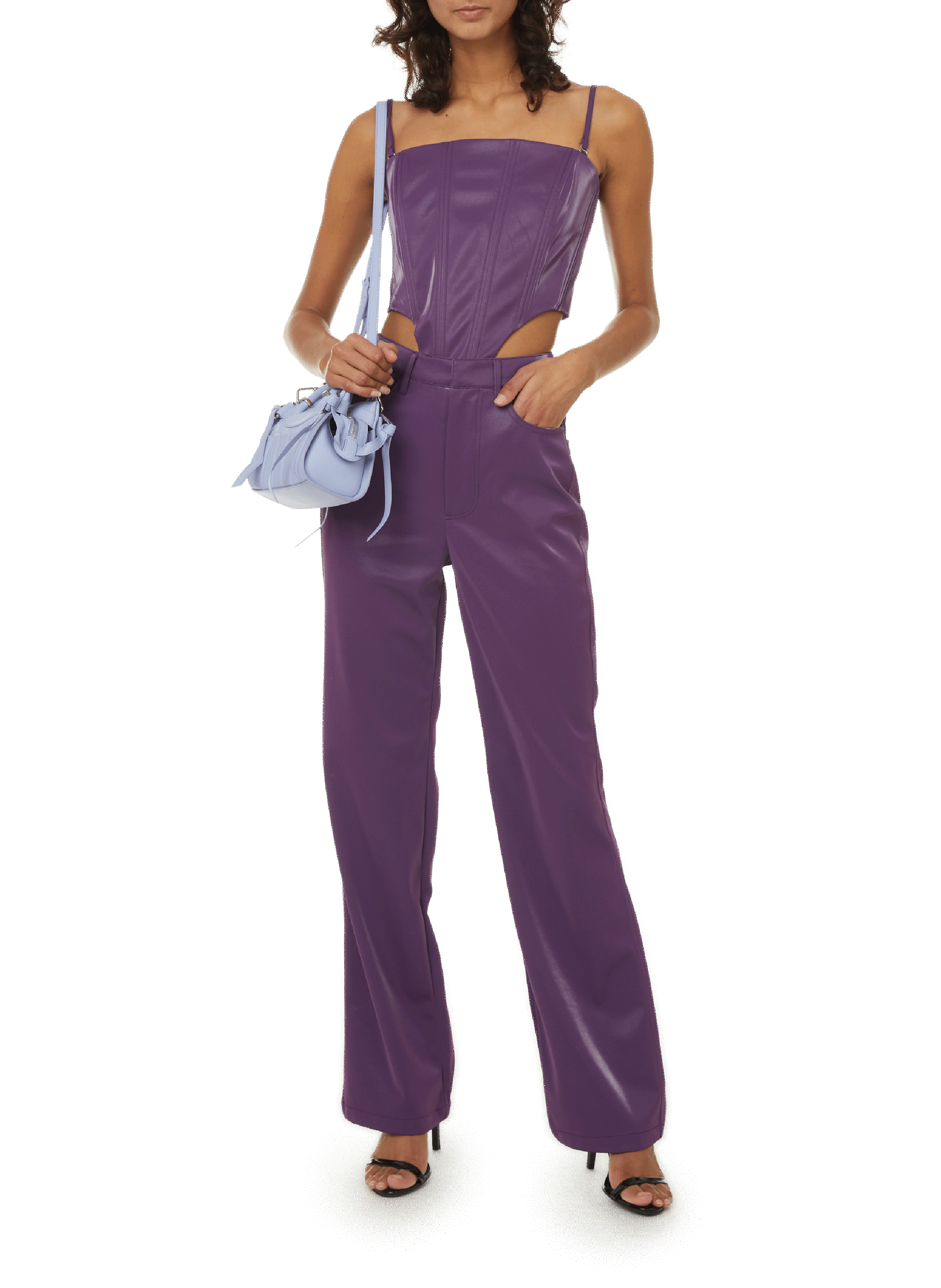 Cropped corset ROTATE Purple