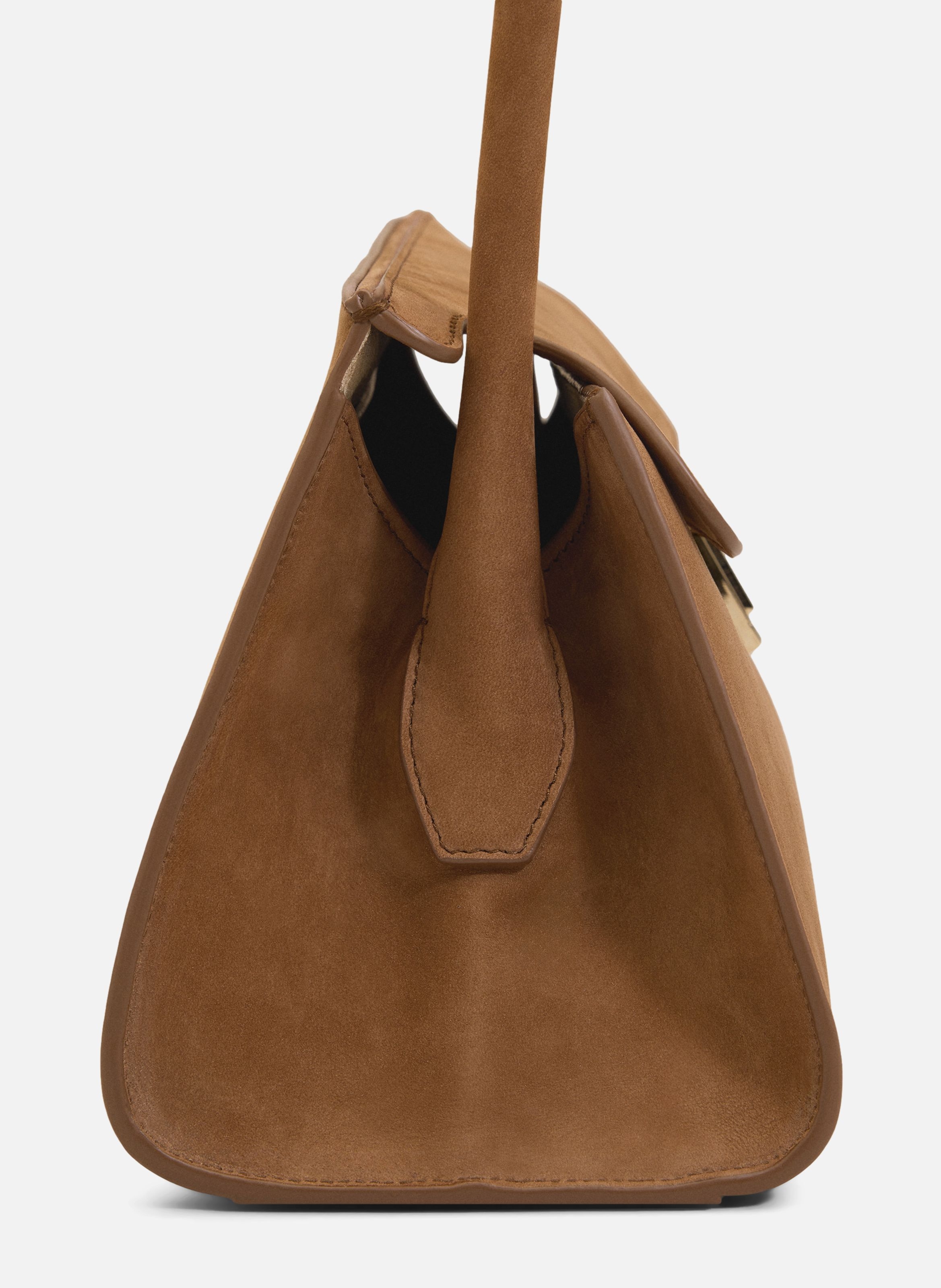 Petit sac mimi unisexe en cuir de veau AMI PARIS Marron