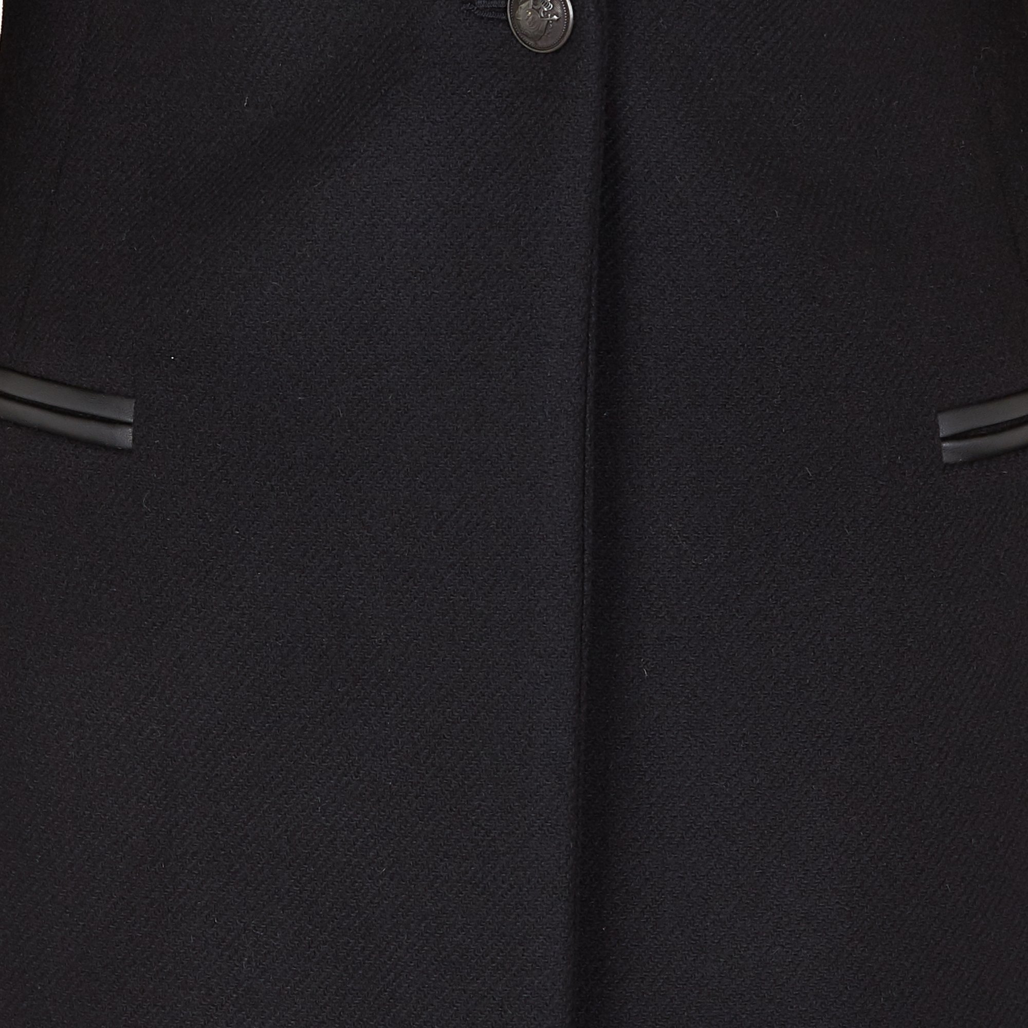 Manteau à capuche en drap de laine IKKS Noir